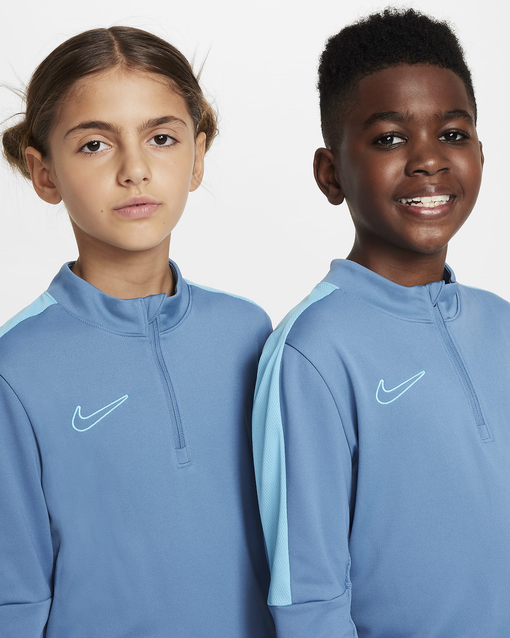 Nike Dri-FIT Academy23 Older Kids' Football Drill Top - Aegean Storm/Baltic Blue/Baltic Blue