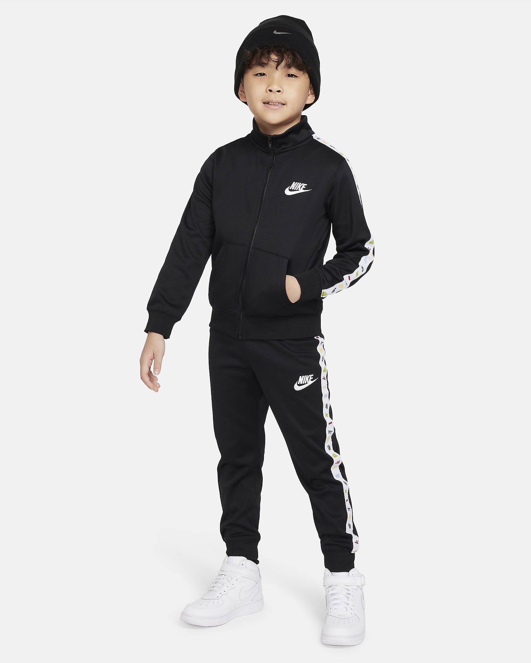 Nike Sportswear Club Dri-FIT Little Kids' Tricot Set - Black