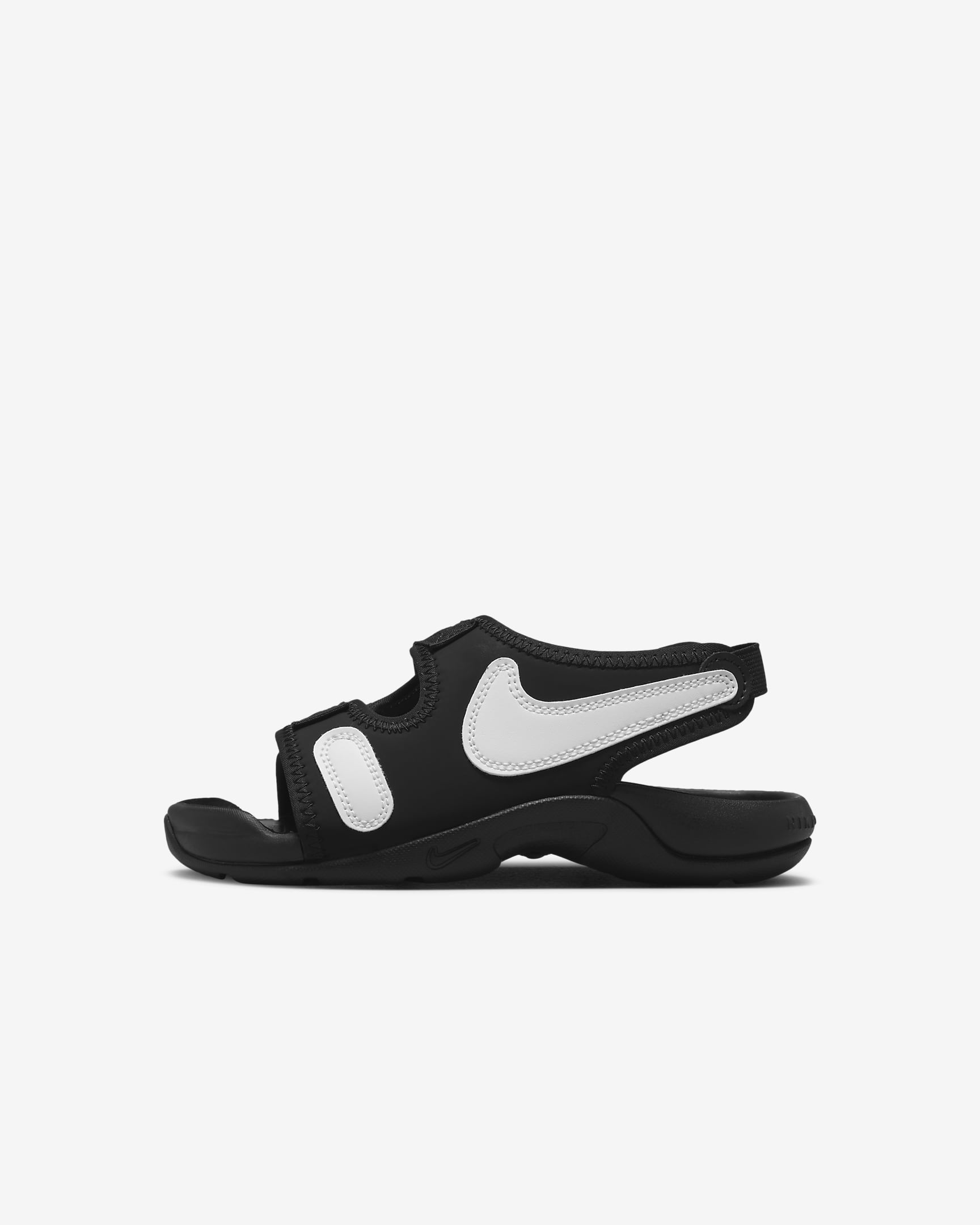 Nike Sunray Adjust 6 Younger Kids' Slides - Black/White