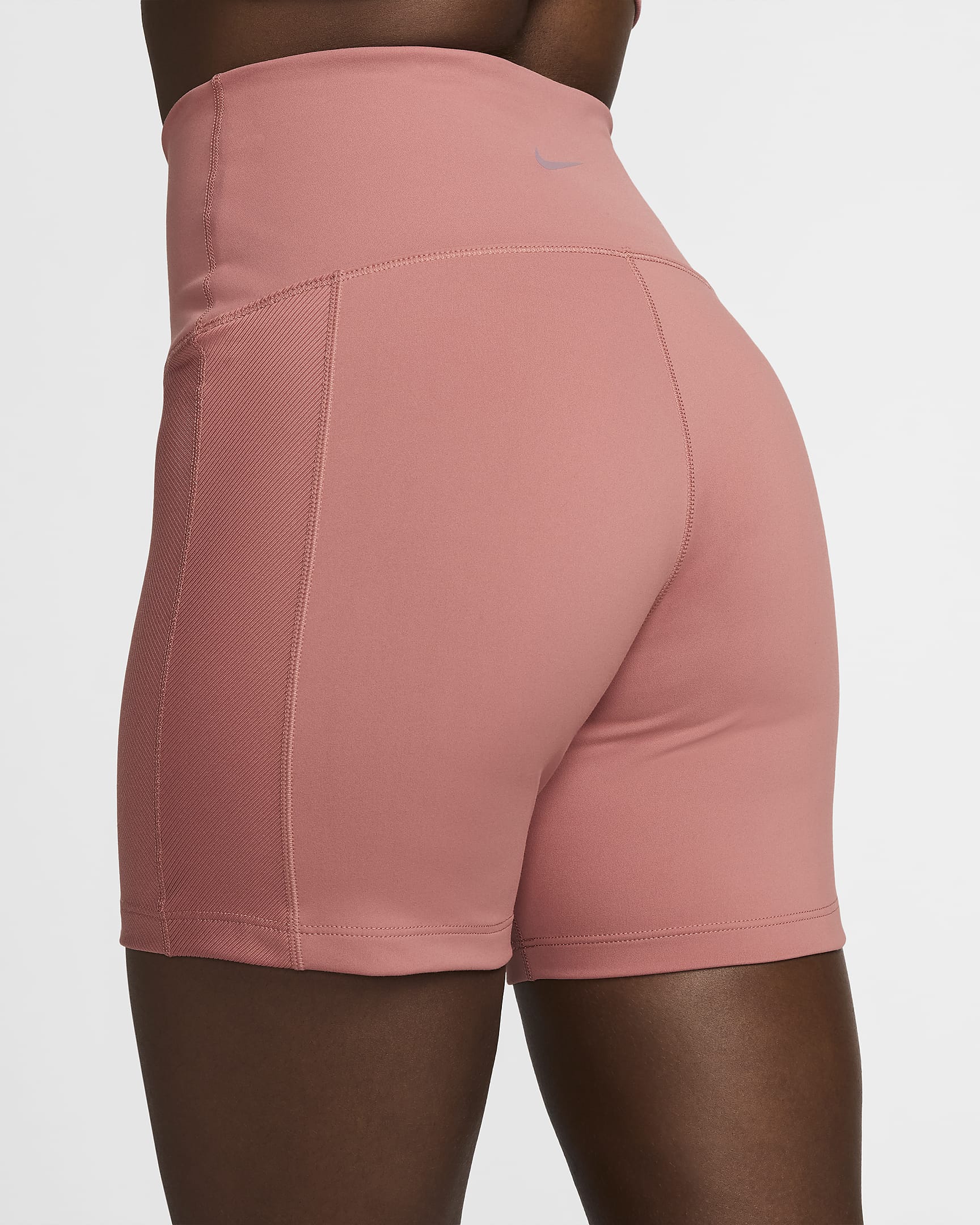 Nike One Wrap Women's High-Waisted 5" Biker Shorts - Canyon Pink/Black