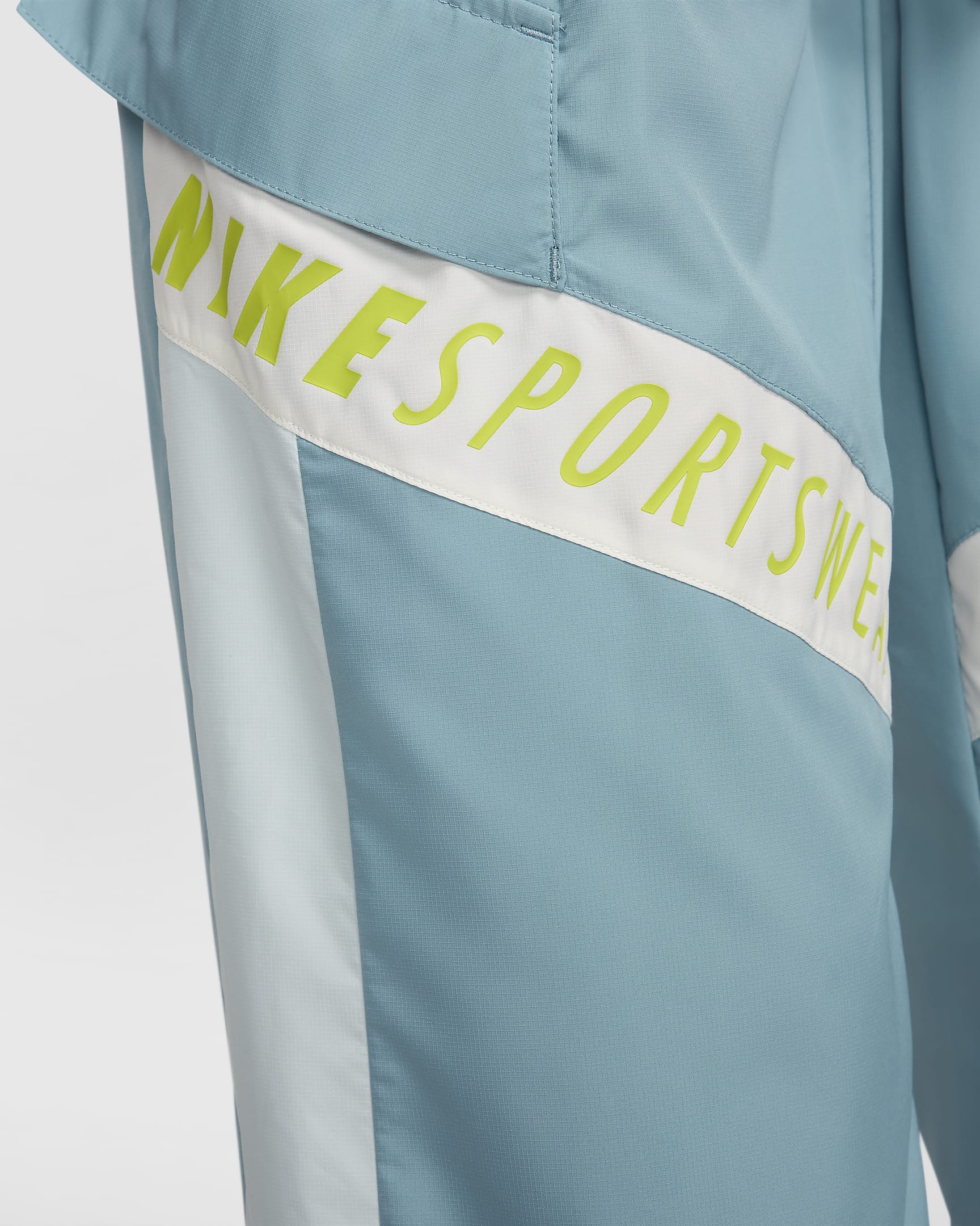 Nike Sportswear-bukser med høj talje til kvinder - Denim Turquoise/Glacier Blue/Sail