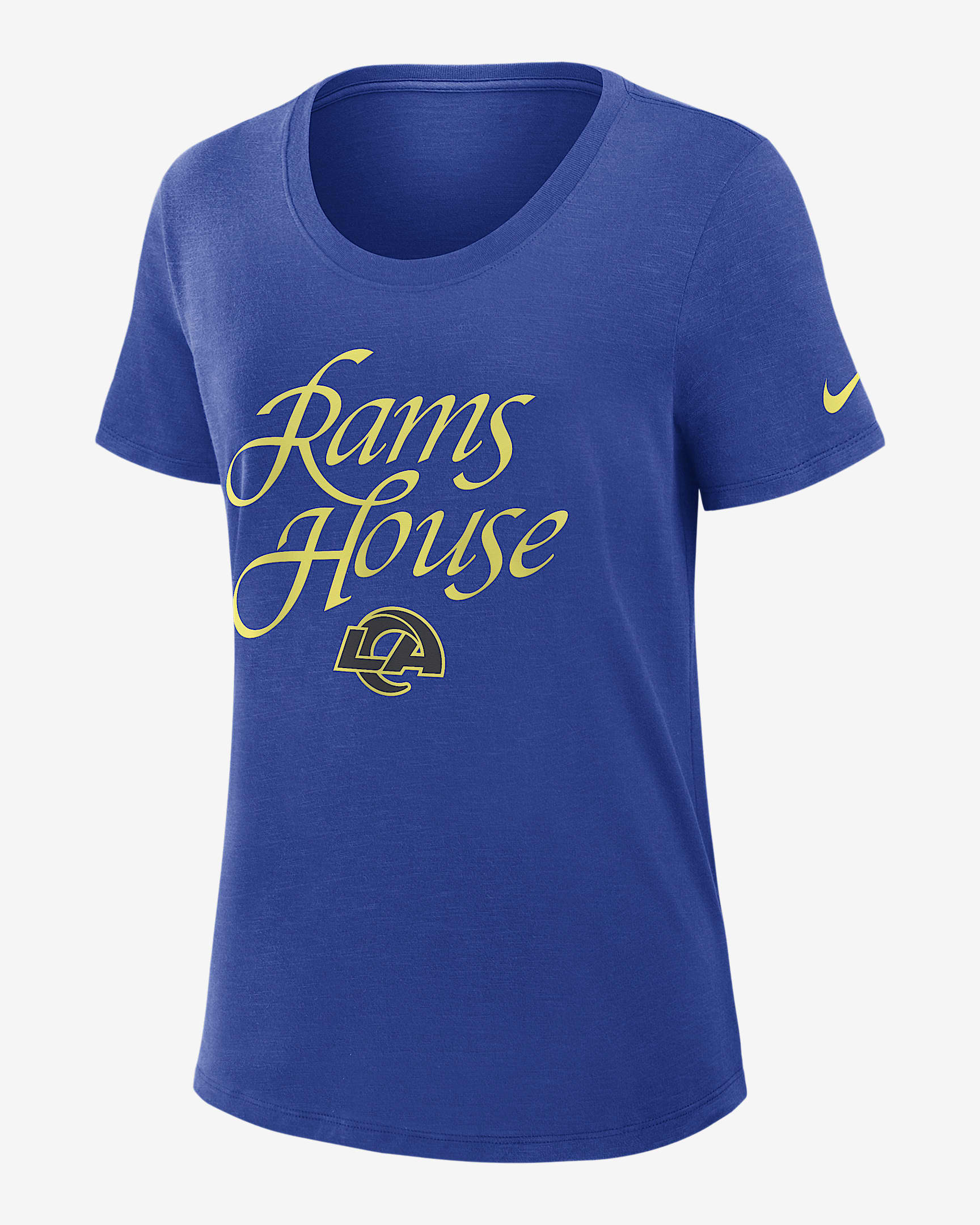 Los Angeles Rams Rivalries Collection Slub Women's Nike Dri-FIT NFL T-Shirt - Navy