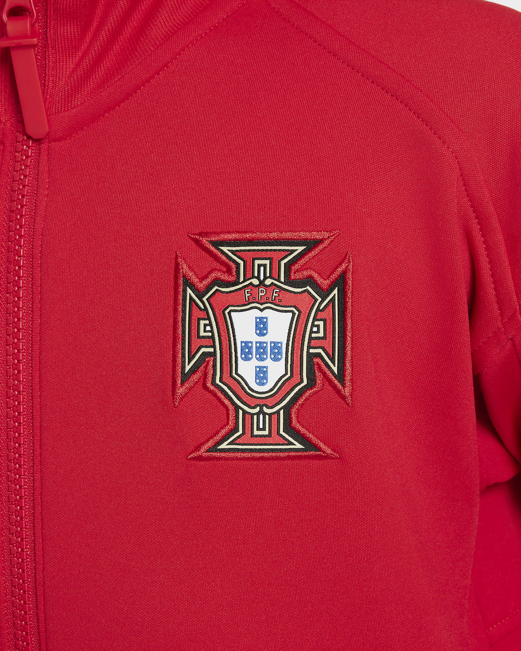 Portugal Academy Pro strikket fotballjakke til store barn - University Red/Sail