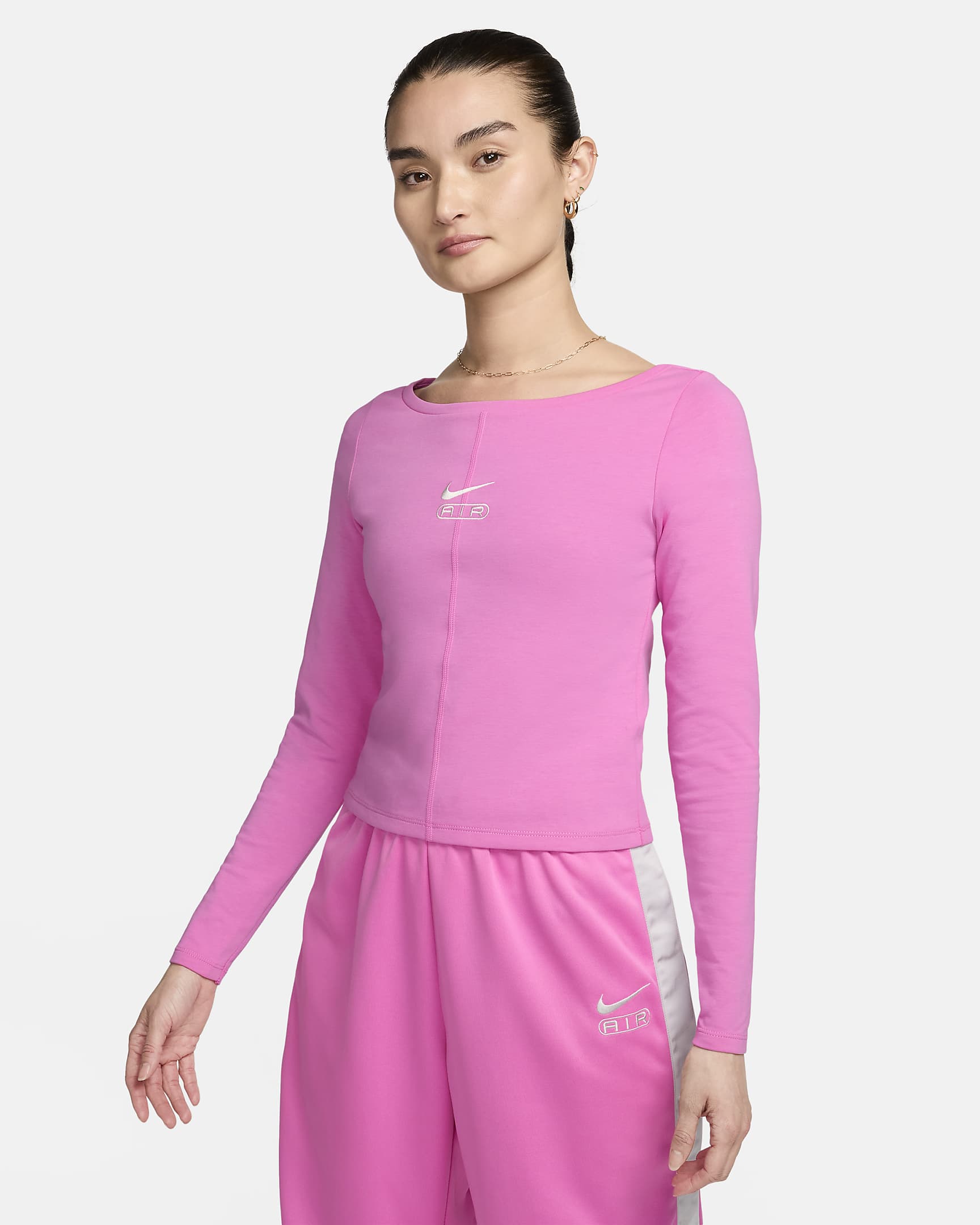 เสื้อแขนยาวผู้หญิง Nike Air - Playful Pink/Photon Dust