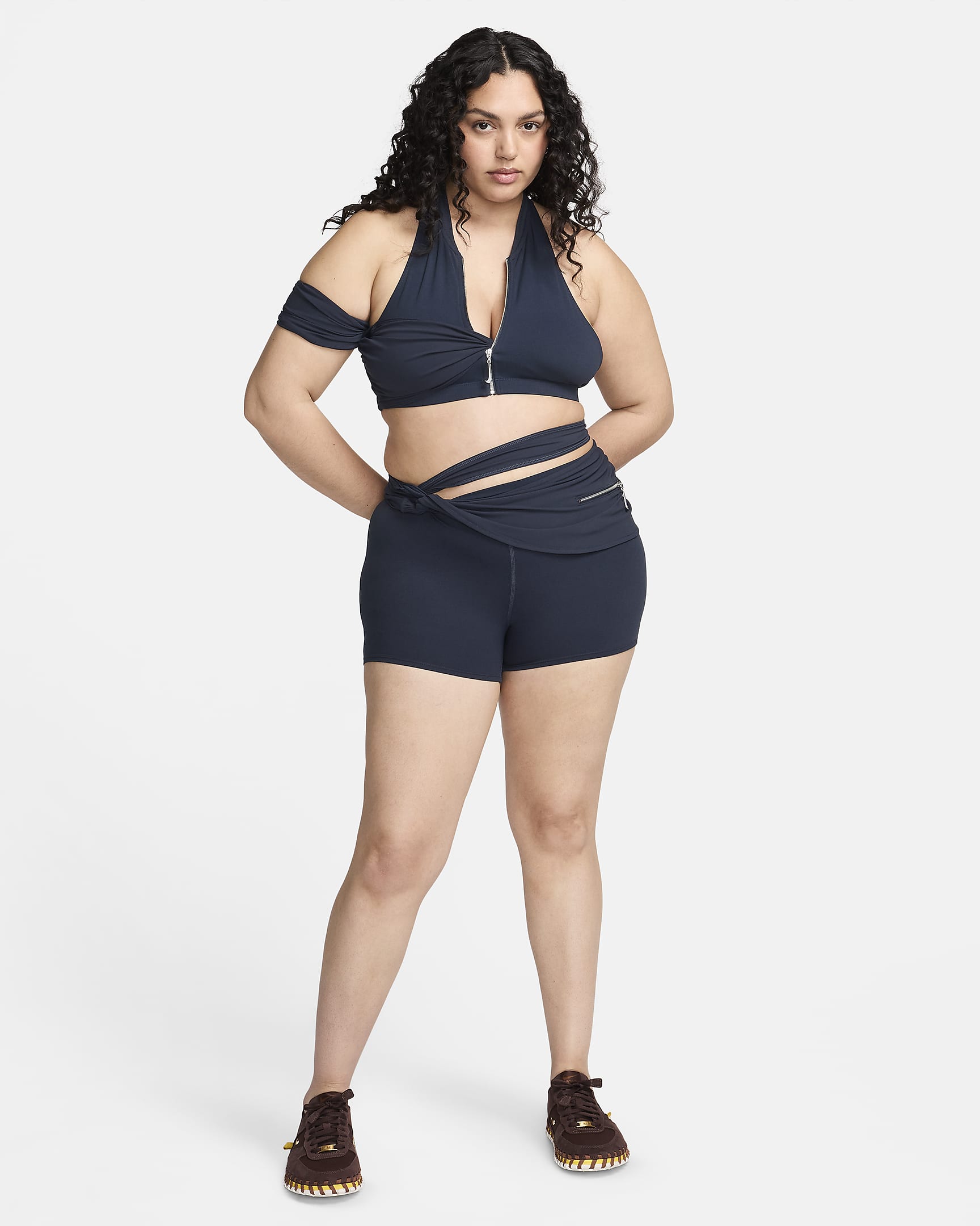 Nike x Jacquemus Pantalón corto a capas - Mujer - Dark Obsidian