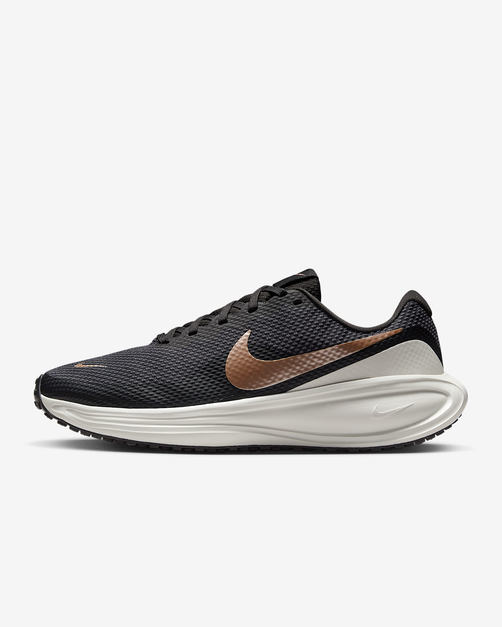 Tenis de correr en pavimento para mujer (extraanchos) Nike Revolution 8 - Ceniza medio/Negro/Vela/Bronce rojo metálico