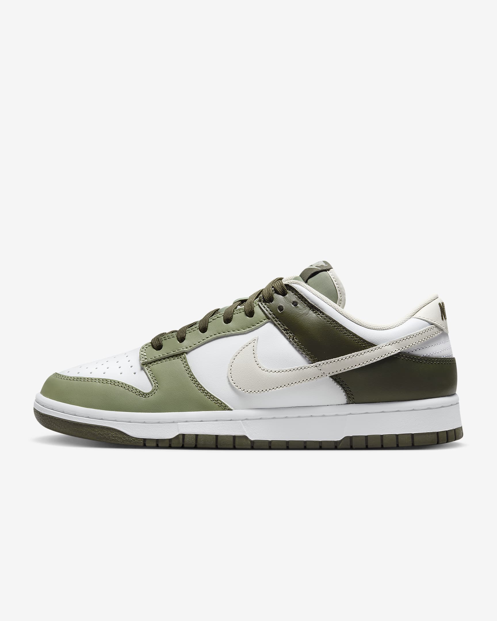 Nike Dunk Low Shoes - White/Oil Green/Cargo Khaki/Light Bone