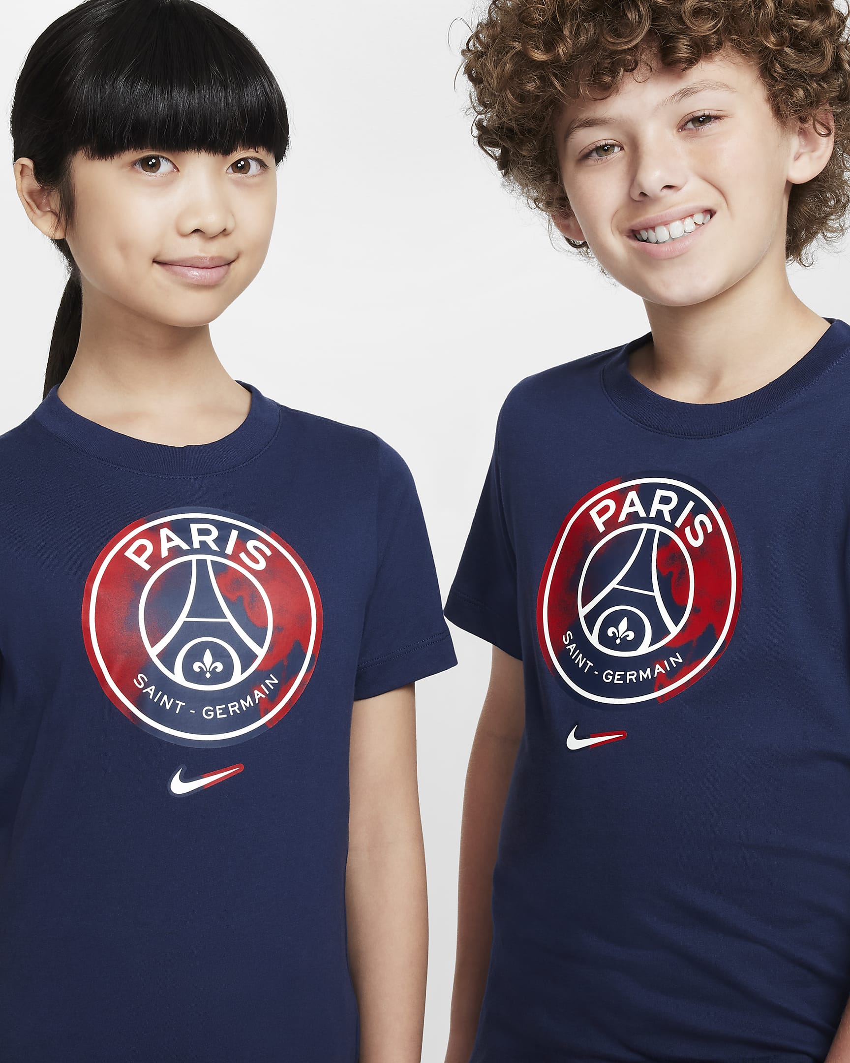 Paris Saint-Germain Nike Genç Çocuk Futbol Tişörtü - Midnight Navy