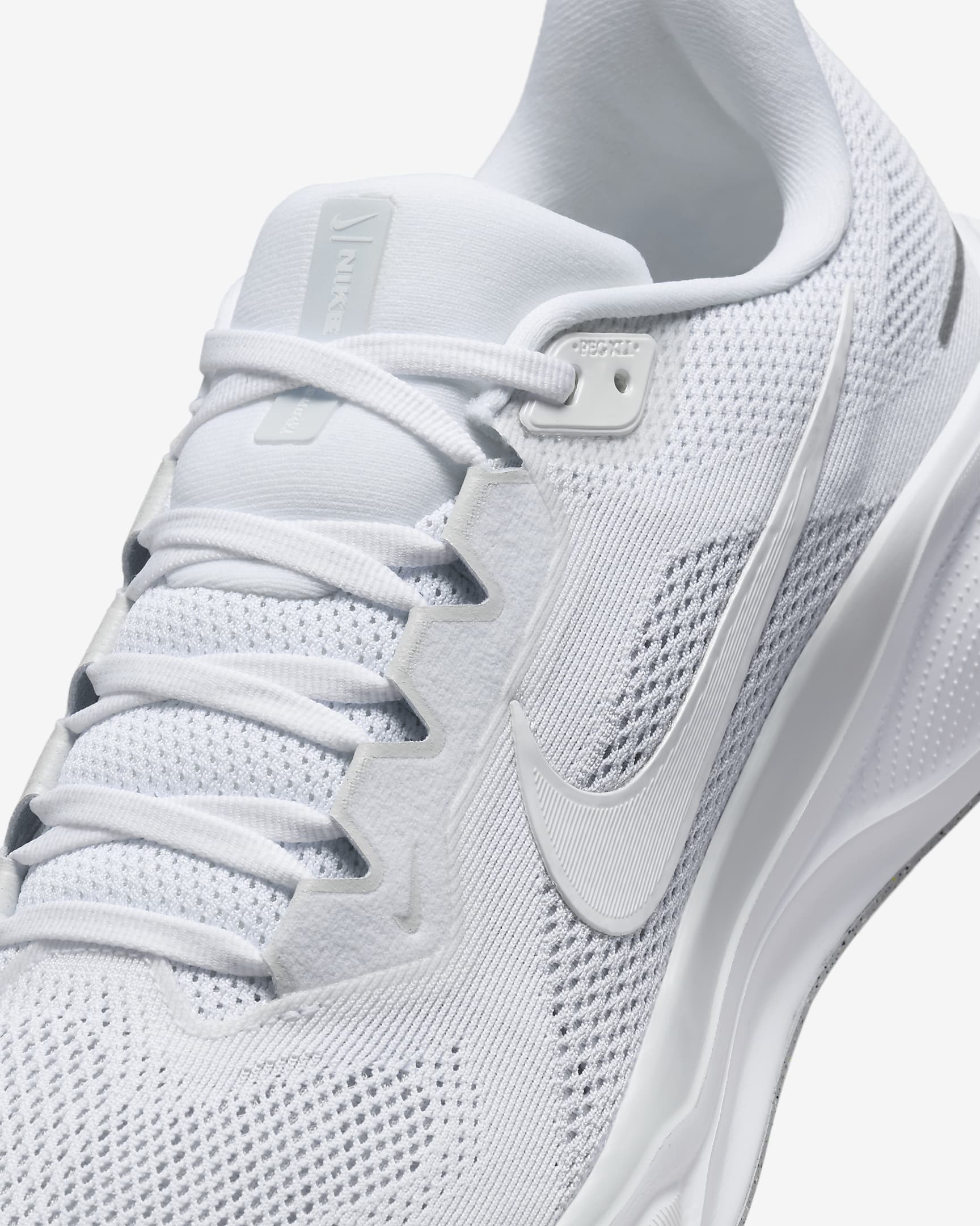 Nike Pegasus 41 Men's Road Running Shoes - White/Pure Platinum/Metallic Silver/White