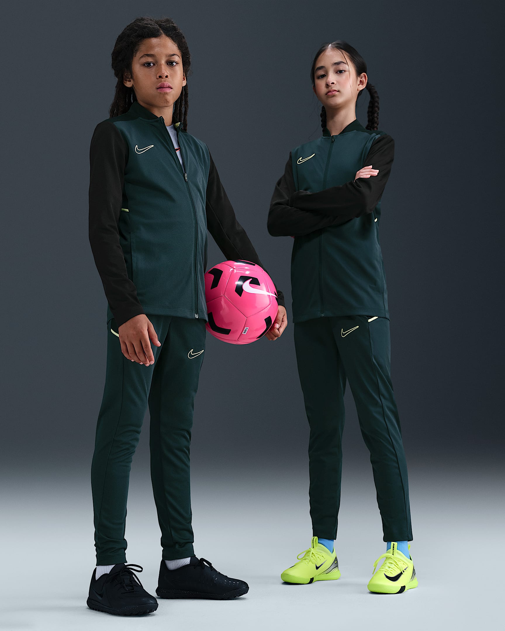 Nike Academy Big Kids' Dri-FIT Soccer Tracksuit - Seaweed/Black/Limelight