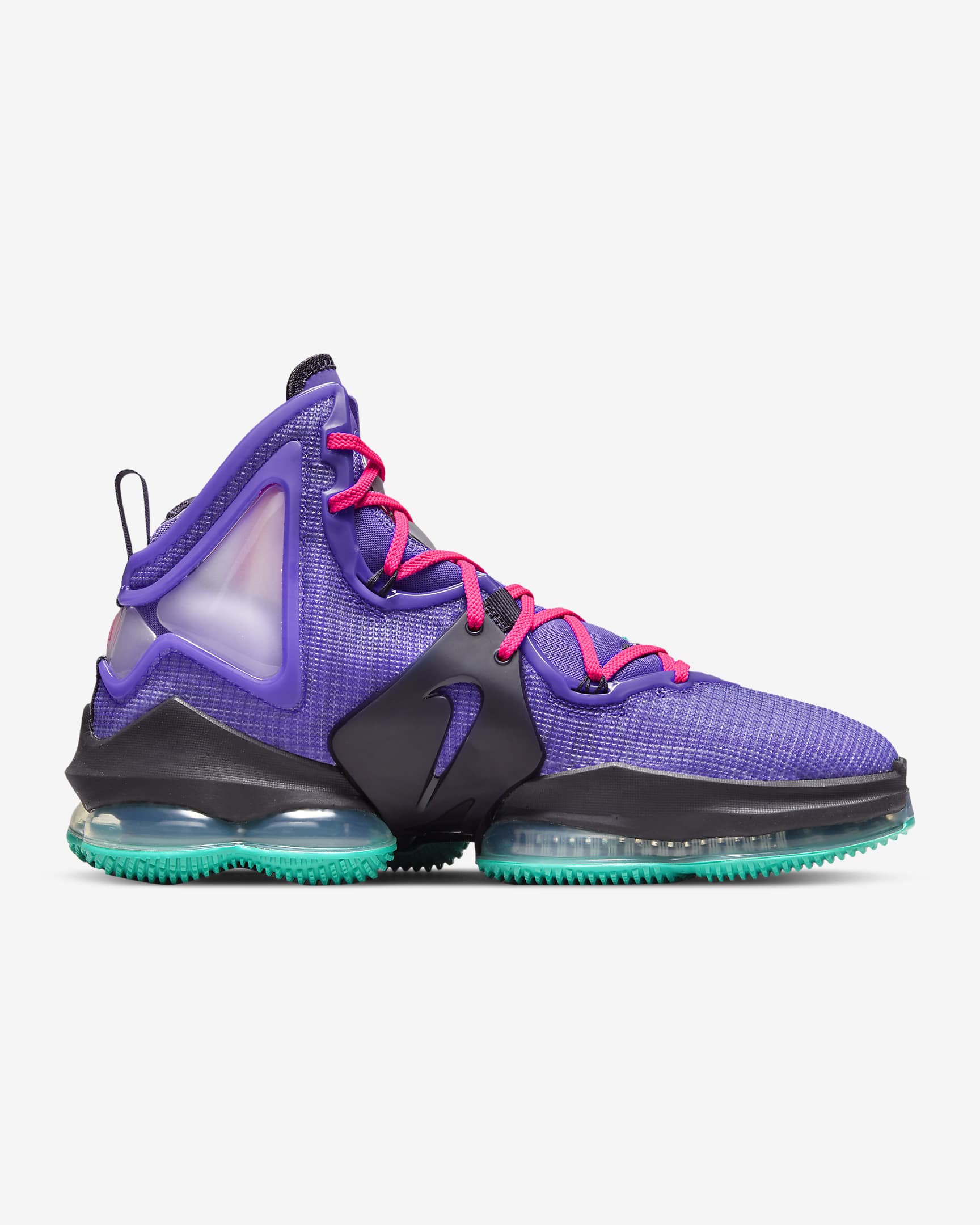 LeBron 19 Basketball Shoes - Wild Berry/Cave Purple/Clear Emerald/Hyper Pink