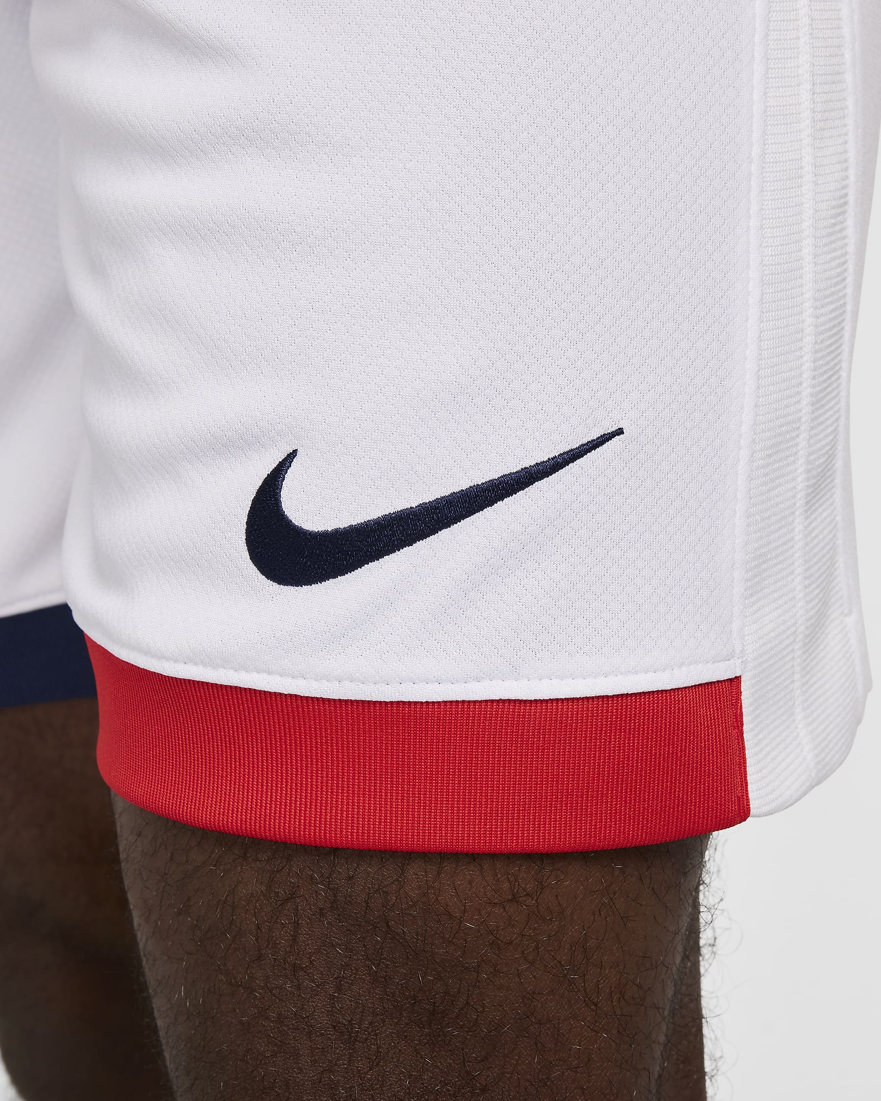 Short de foot Replica Nike Dri-FIT Paris Saint-Germain 2024/2025 Stadium Extérieur pour homme - Blanc/University Red/Midnight Navy/Midnight Navy