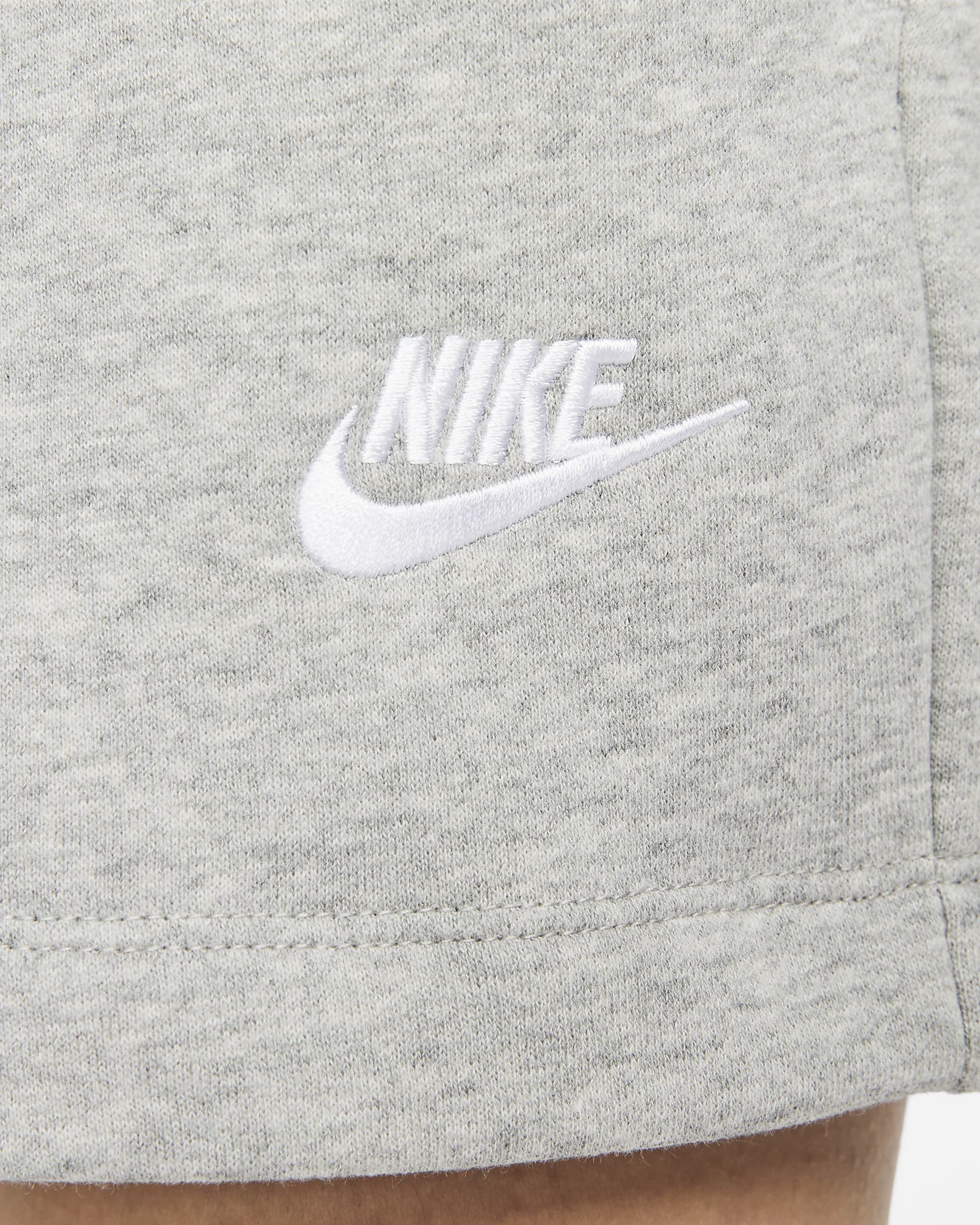 Nike Sportswear Club Fleece Women's Mid-Rise Shorts - Dark Grey Heather/White