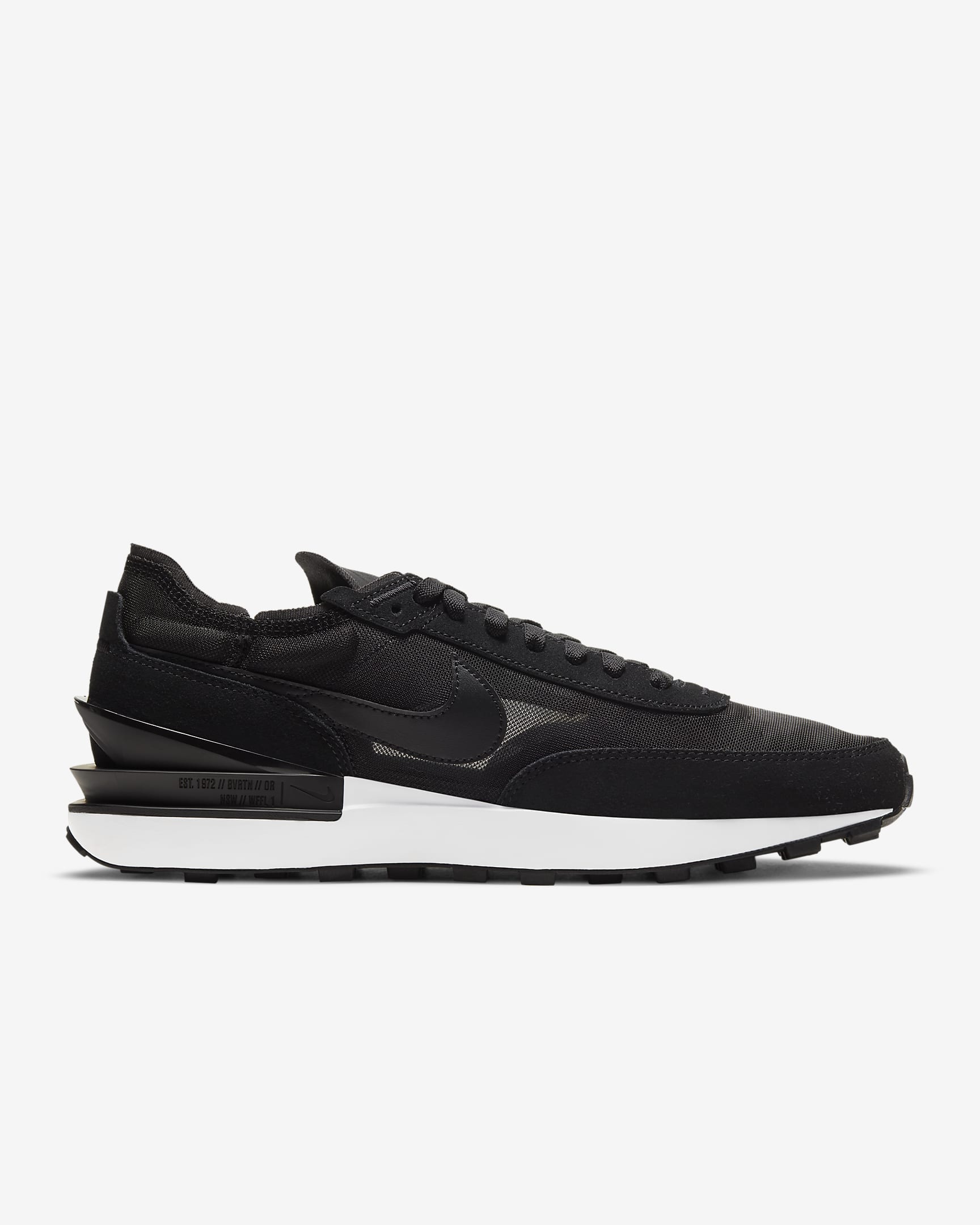 Nike Waffle One Men's Shoes - Black/White/Orange/Black