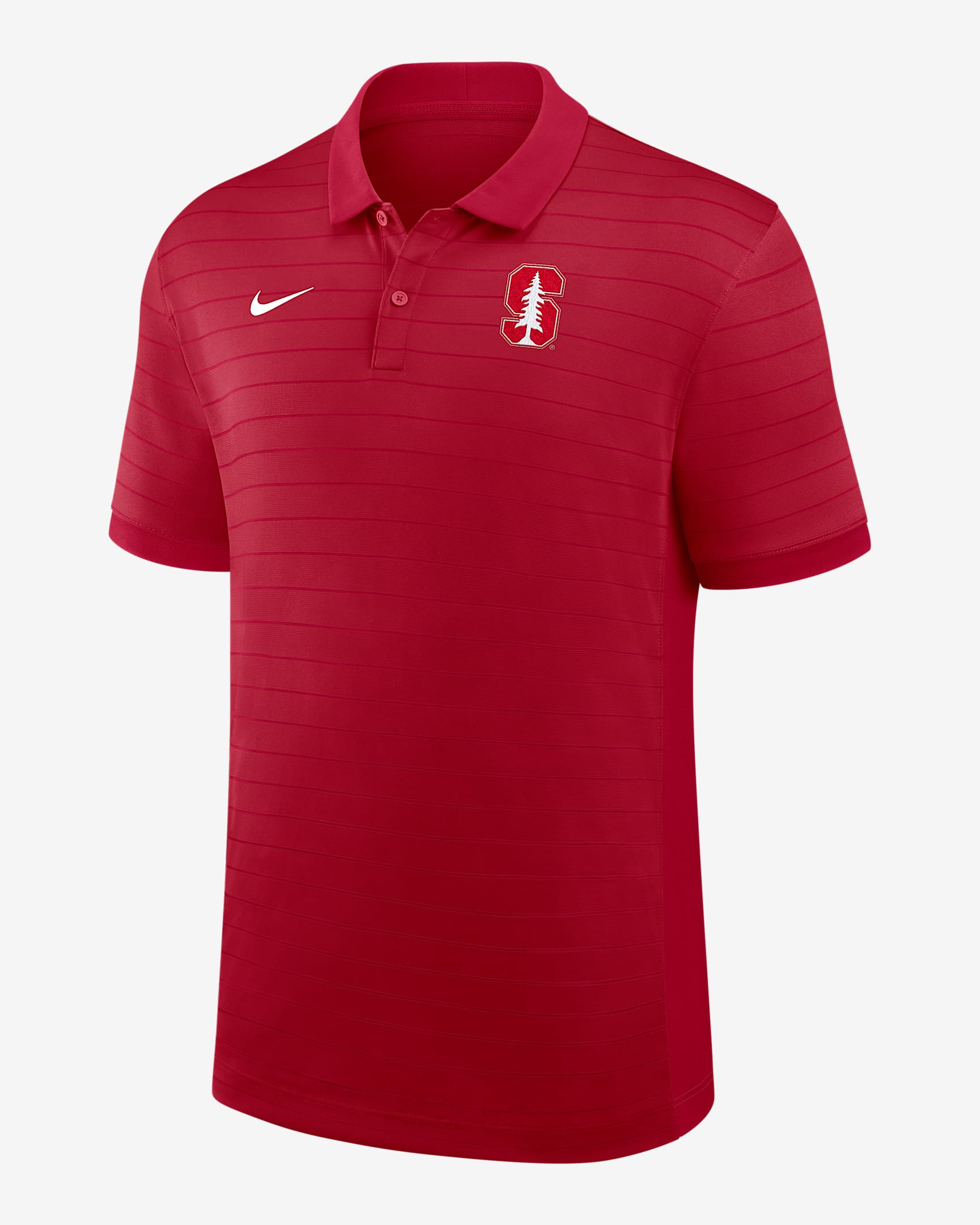 Stanford Sideline Victory Stripe Men's Nike Dri-FIT College Polo - Cardinal Red