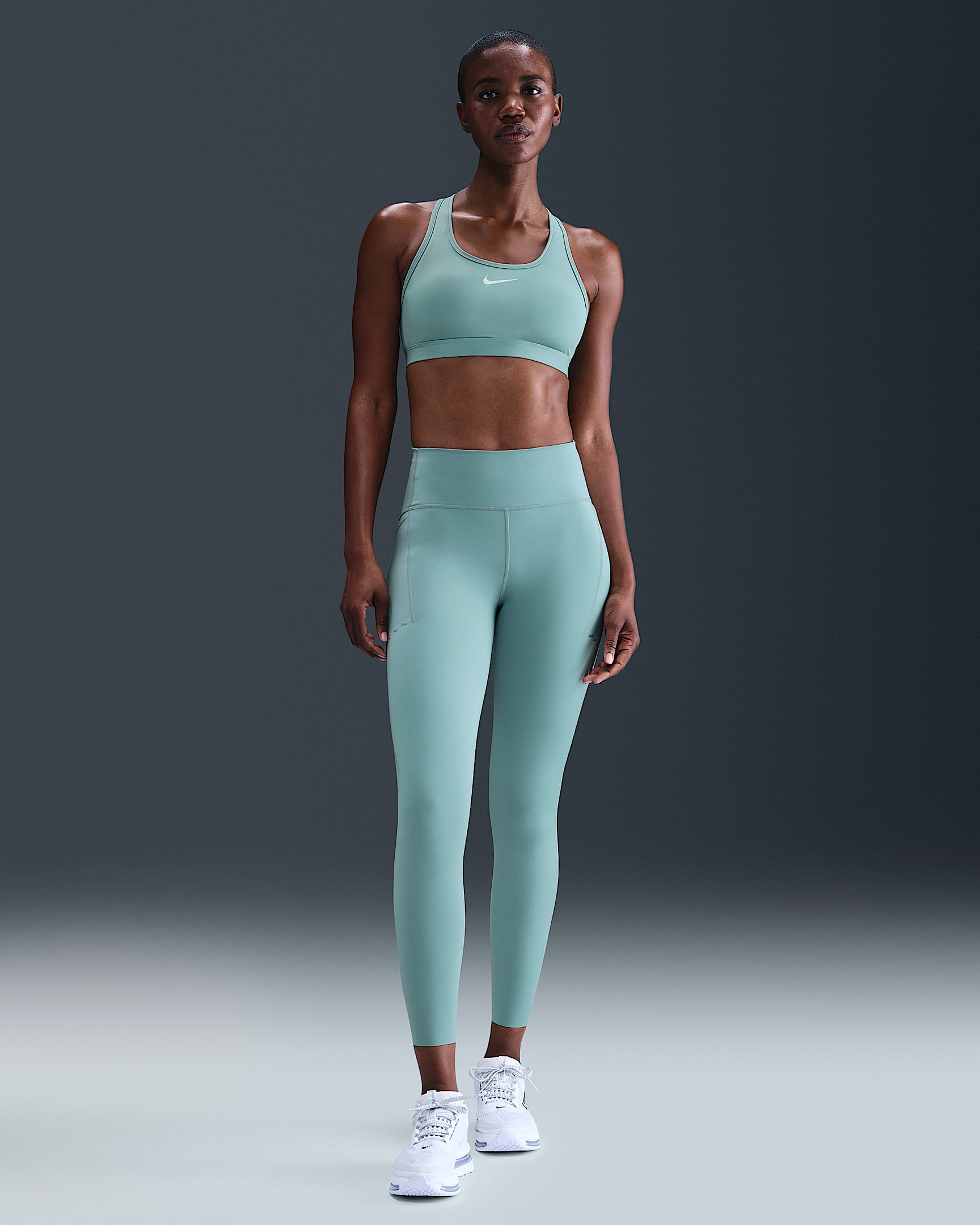 Nike Swift Women's High-Waisted 7/8 Running Leggings with Pockets - Cannon