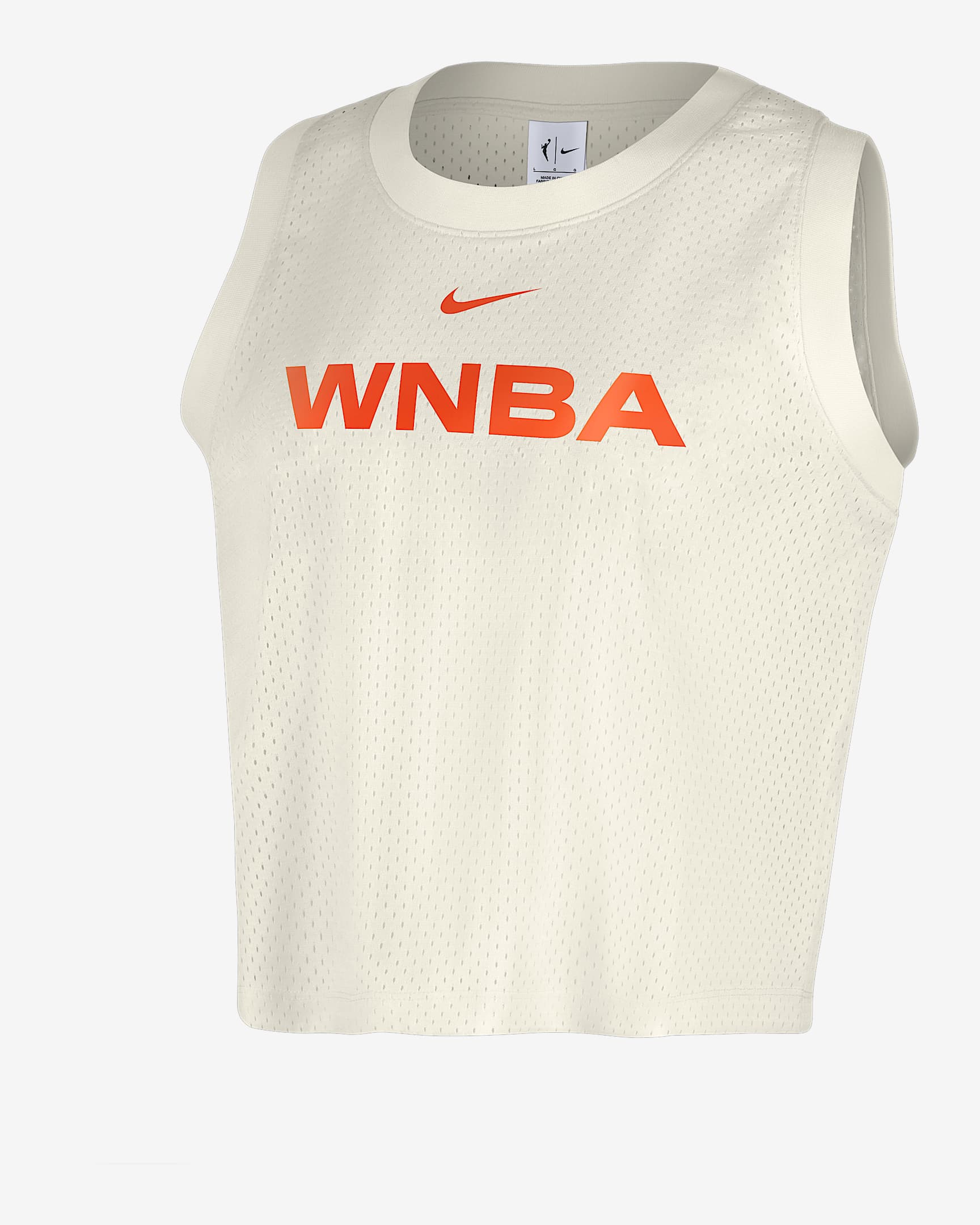 Camiseta de tirantes Nike de malla de la WNBA para mujer Team 13 - Fantasma/Naranja brillante