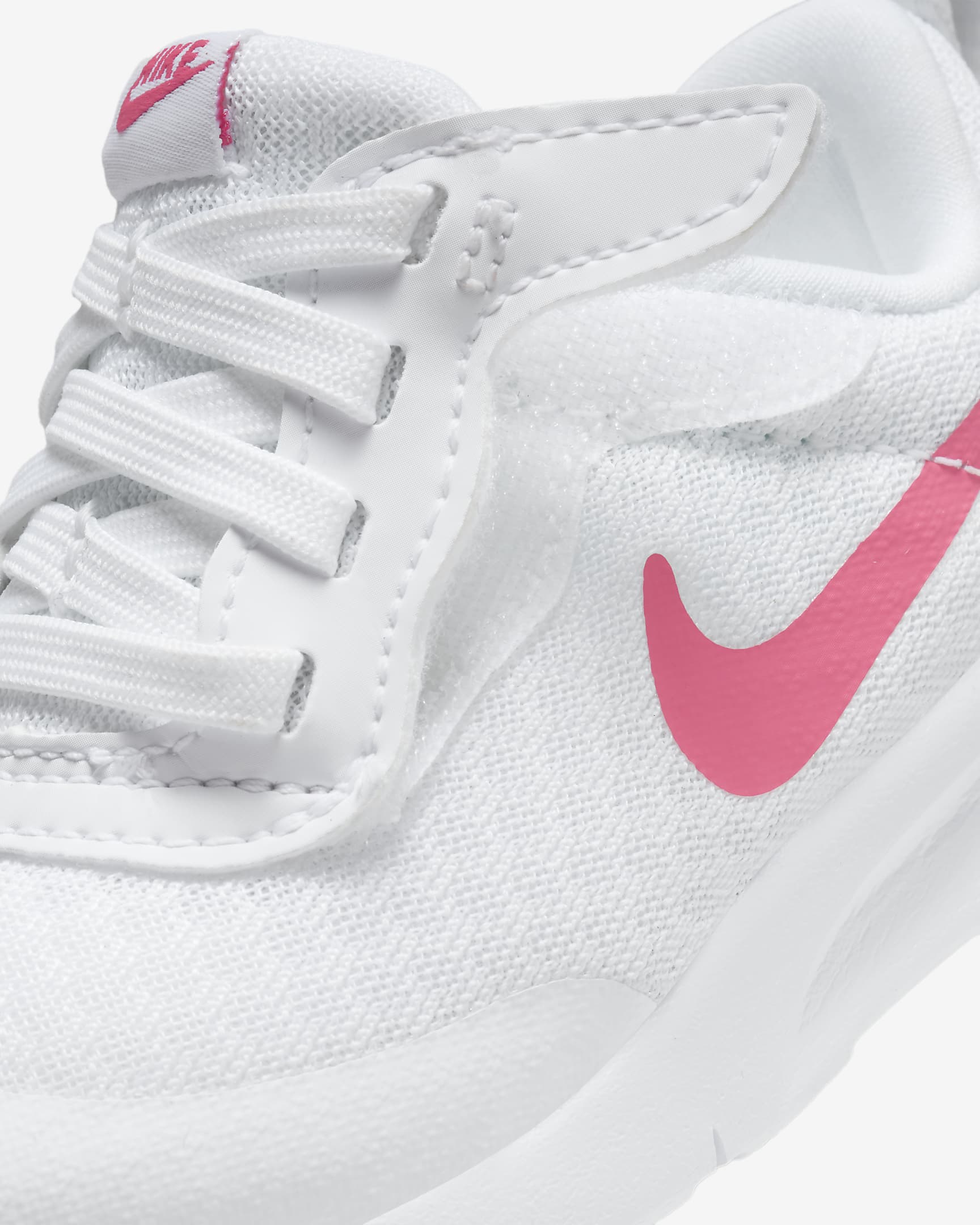 Tenis para bebé e infantil Nike Tanjun EasyOn - Blanco/Voltio ligero/Negro/Rosa margarita