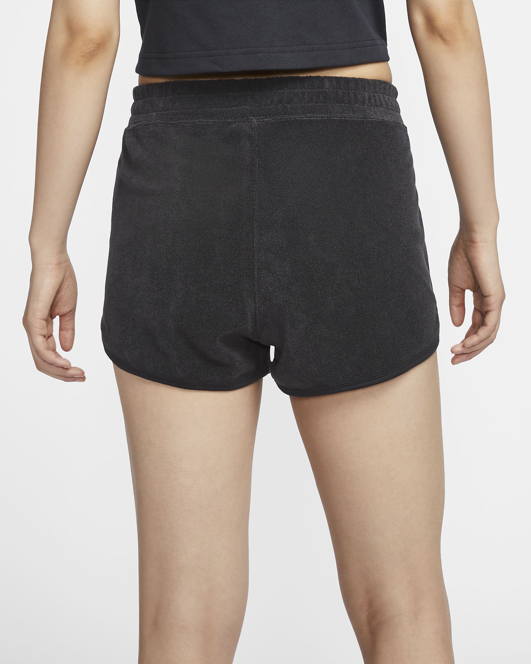 NikeCourt Heritage Women's Mid-Rise French Terry Tennis Shorts - Black/Black