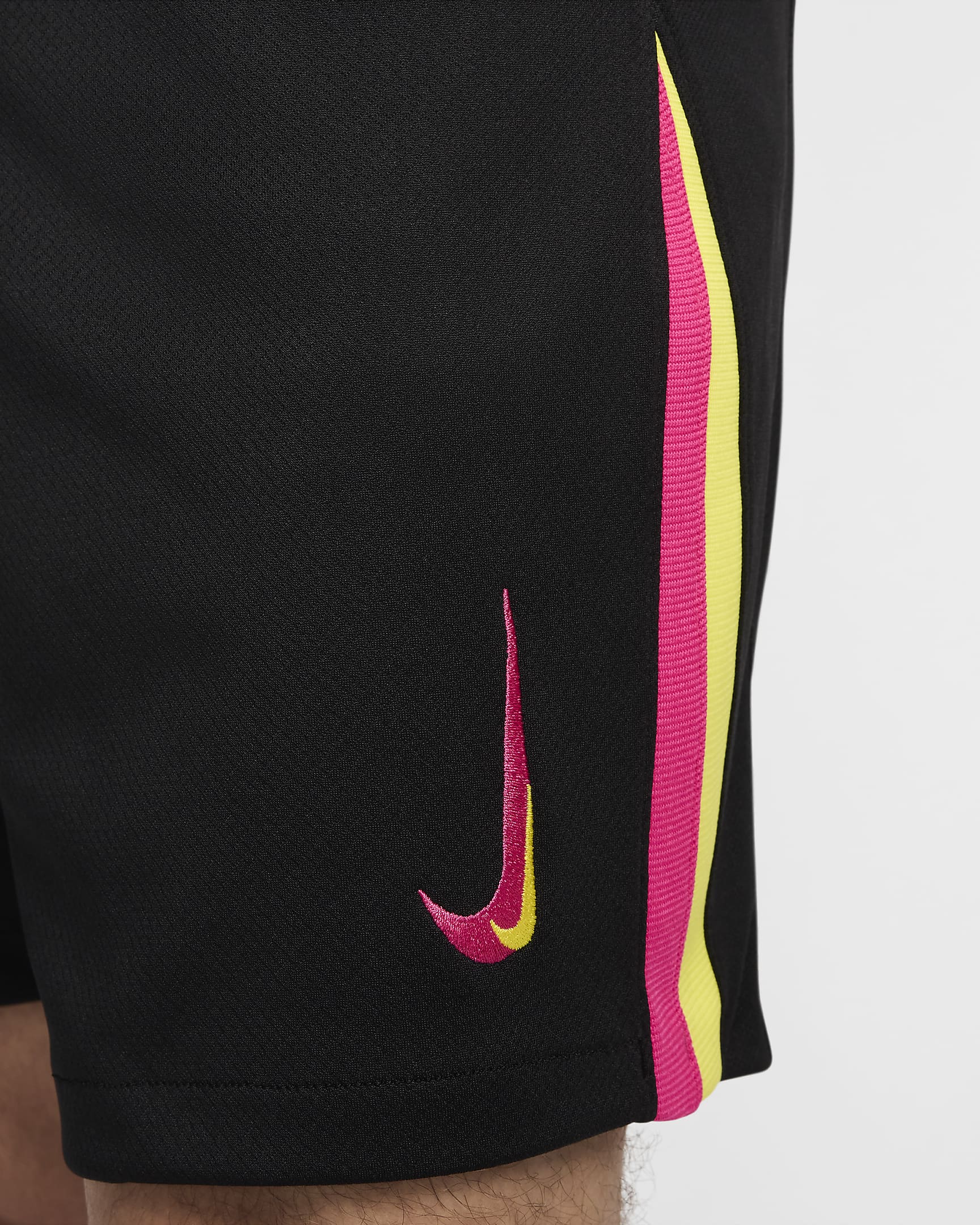 Chelsea F.C. 2024/25 Stadium Third Men's Nike Dri-FIT Football Replica Shorts - Black/Opti Yellow/Pink Prime