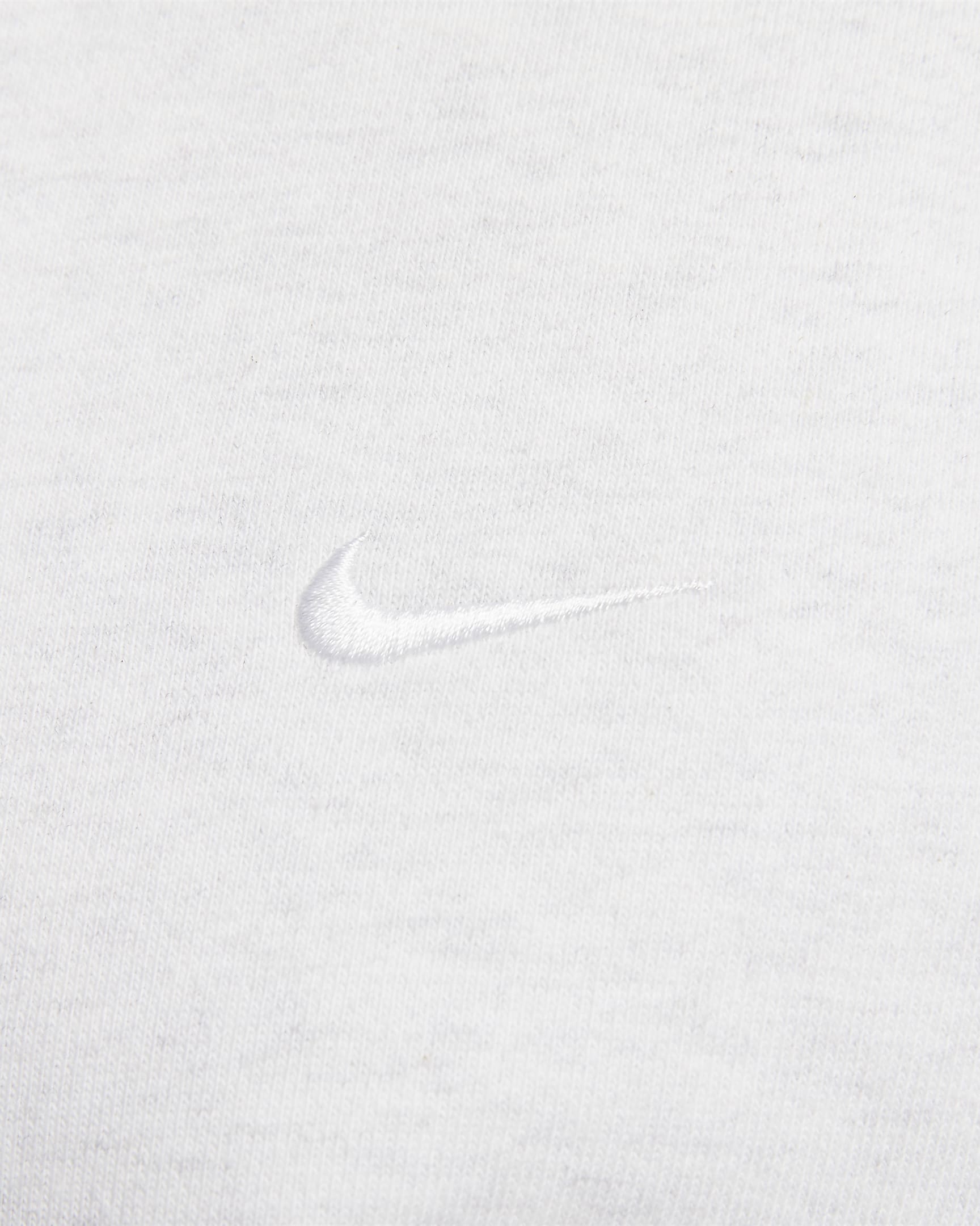 Męska bluza z dzianiny Nike Solo Swoosh - Birch Heather/Biel