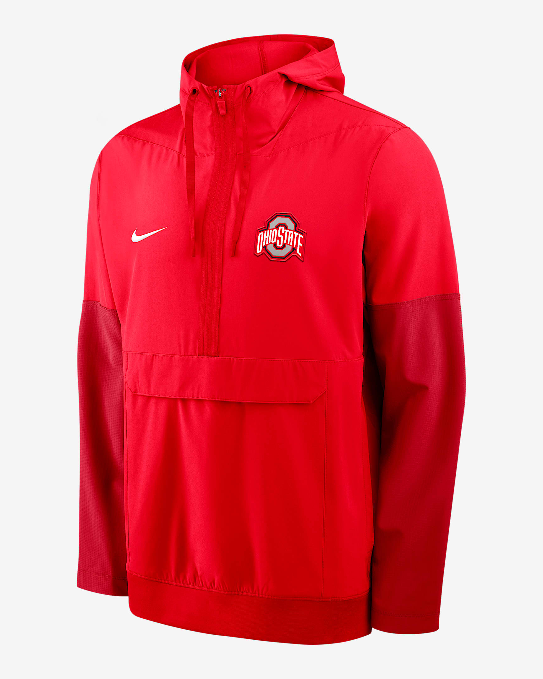 Ohio State Anorak Men's Nike College 1/2-Zip Hooded Jacket - Scarlet
