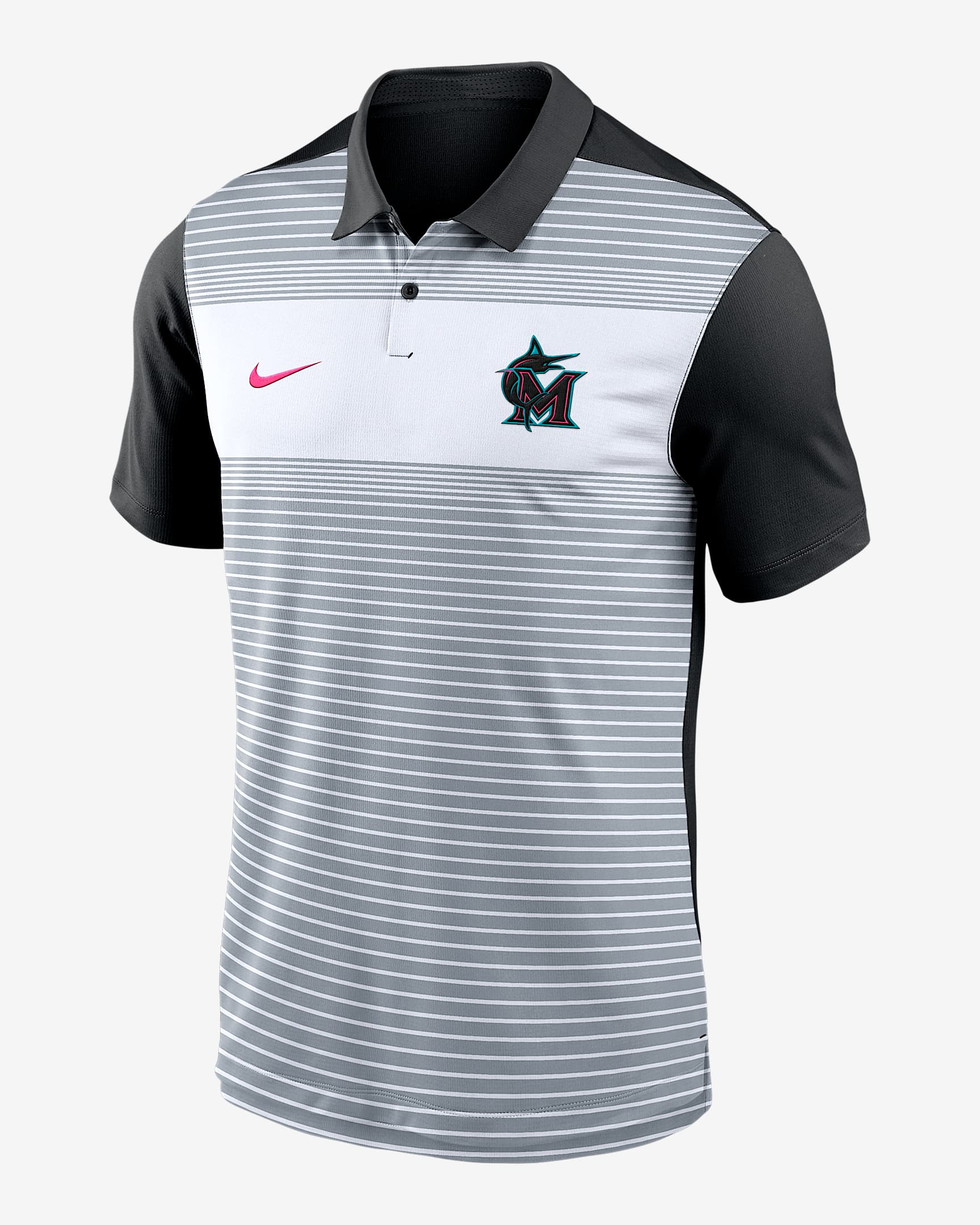 Miami Marlins City Connect Legacy Icon Vapor Men's Nike Dri-FIT MLB Polo - White
