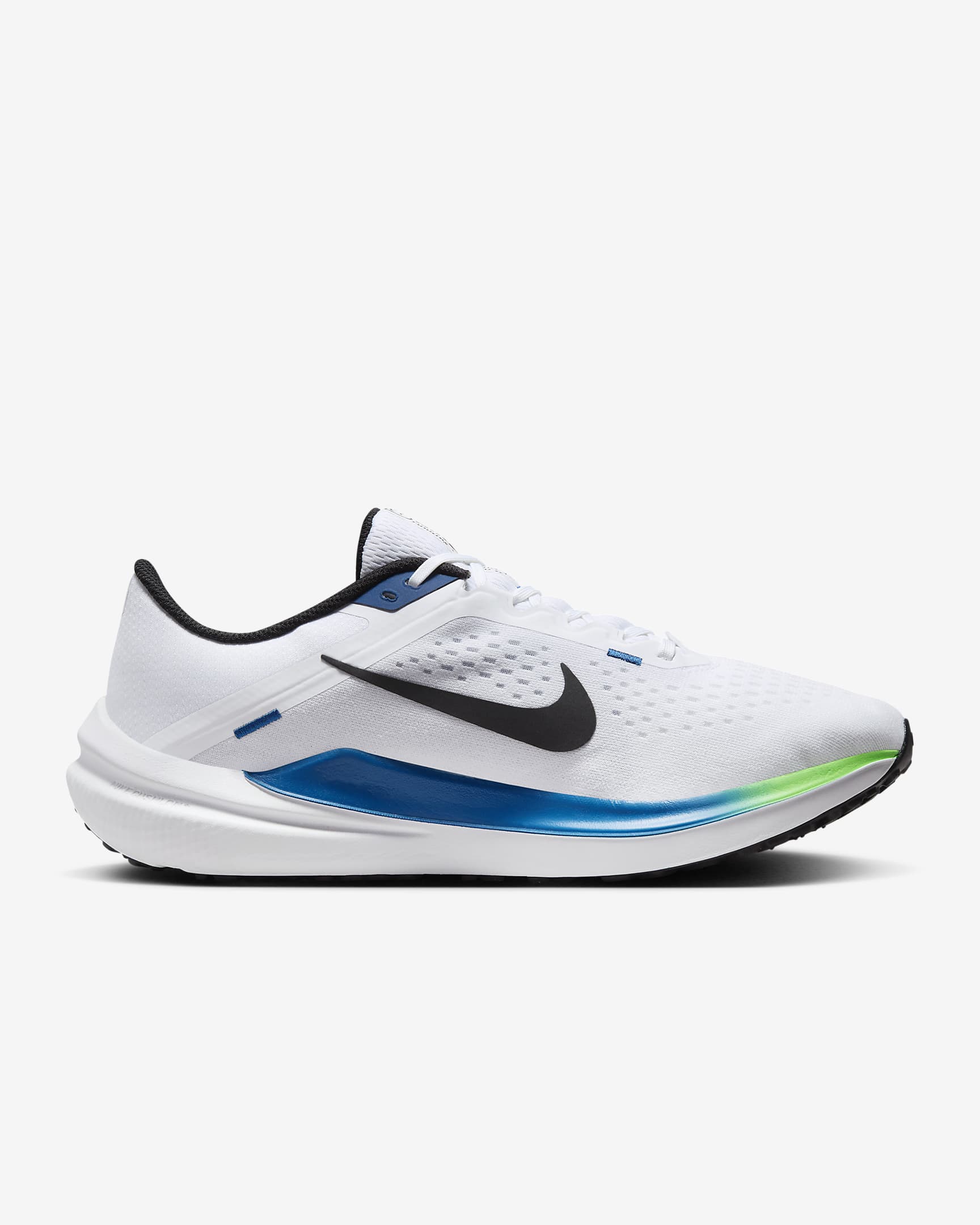 Nike Winflo 10 Men's Road Running Shoes - White/Star Blue/Green Strike/Black