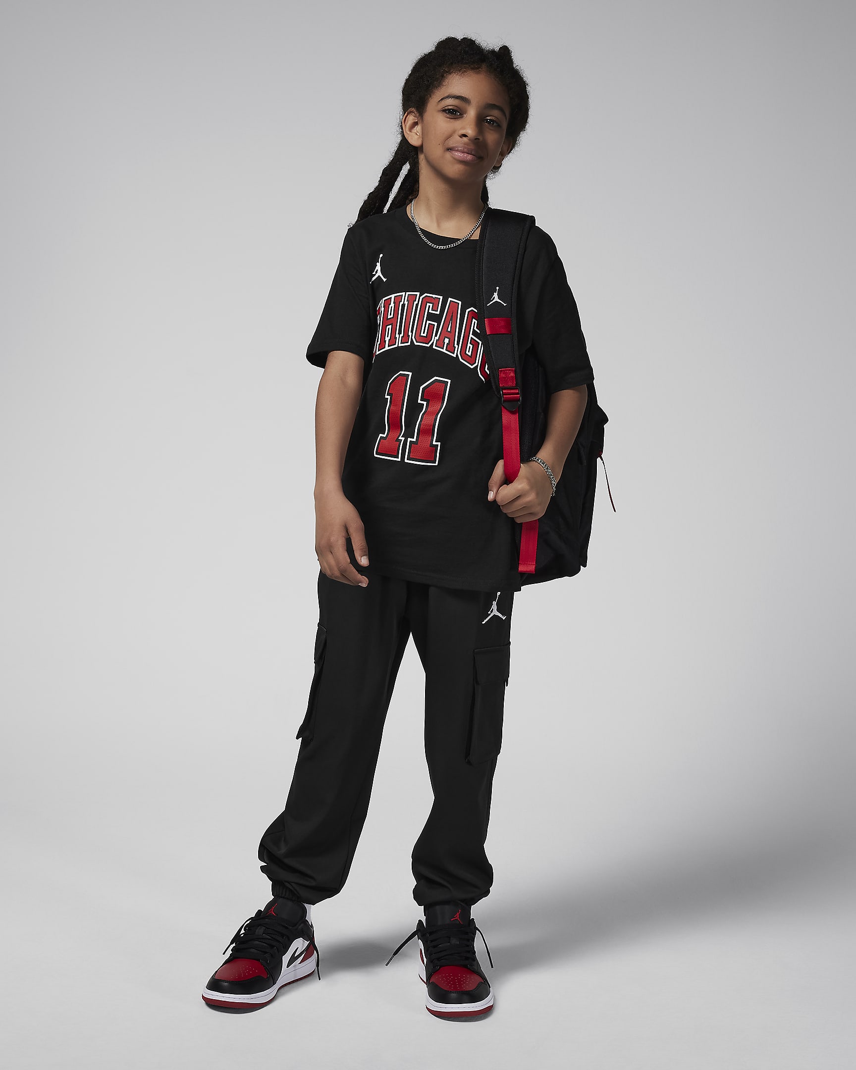 Chicago Bulls Statement Edition Older Kids' Jordan NBA T-Shirt - Black