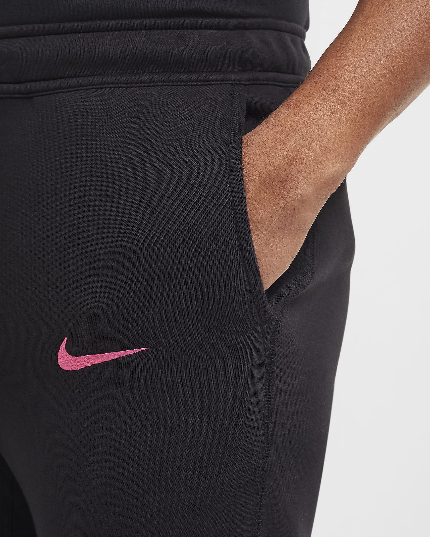 Chelsea F.C. Tech Third Men's Nike Football Fleece Joggers - Black/Pink Prime