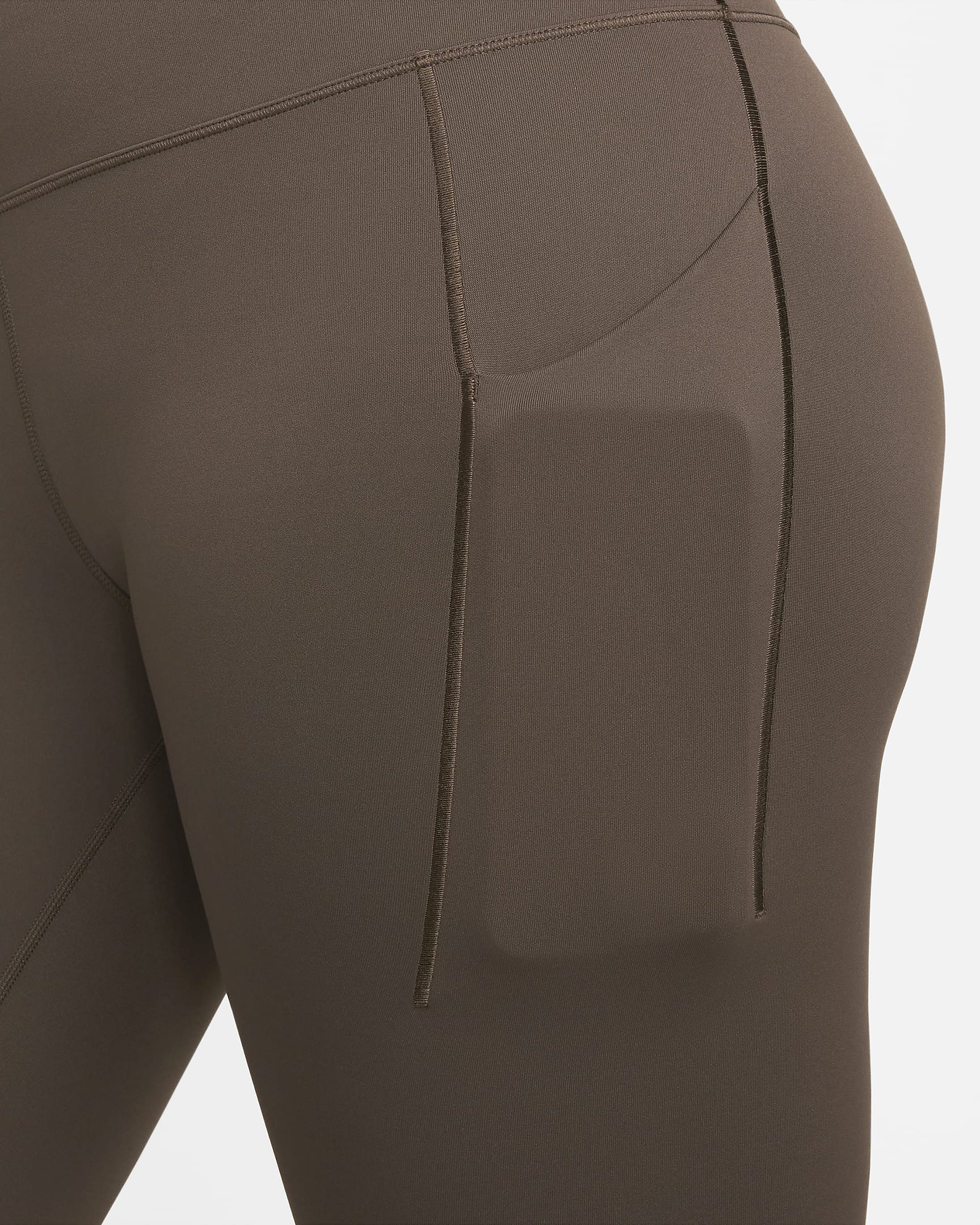 Nike Universa Leggings in voller Länge mit Taschen, mittlerem Halt und hohem Bund für Damen - Baroque Brown/Schwarz