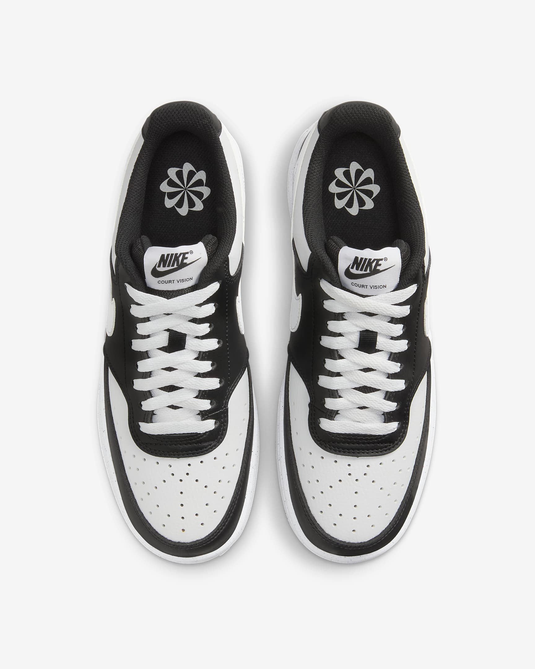 Nike Court Vision Low Next Nature-sko til kvinder - sort/hvid