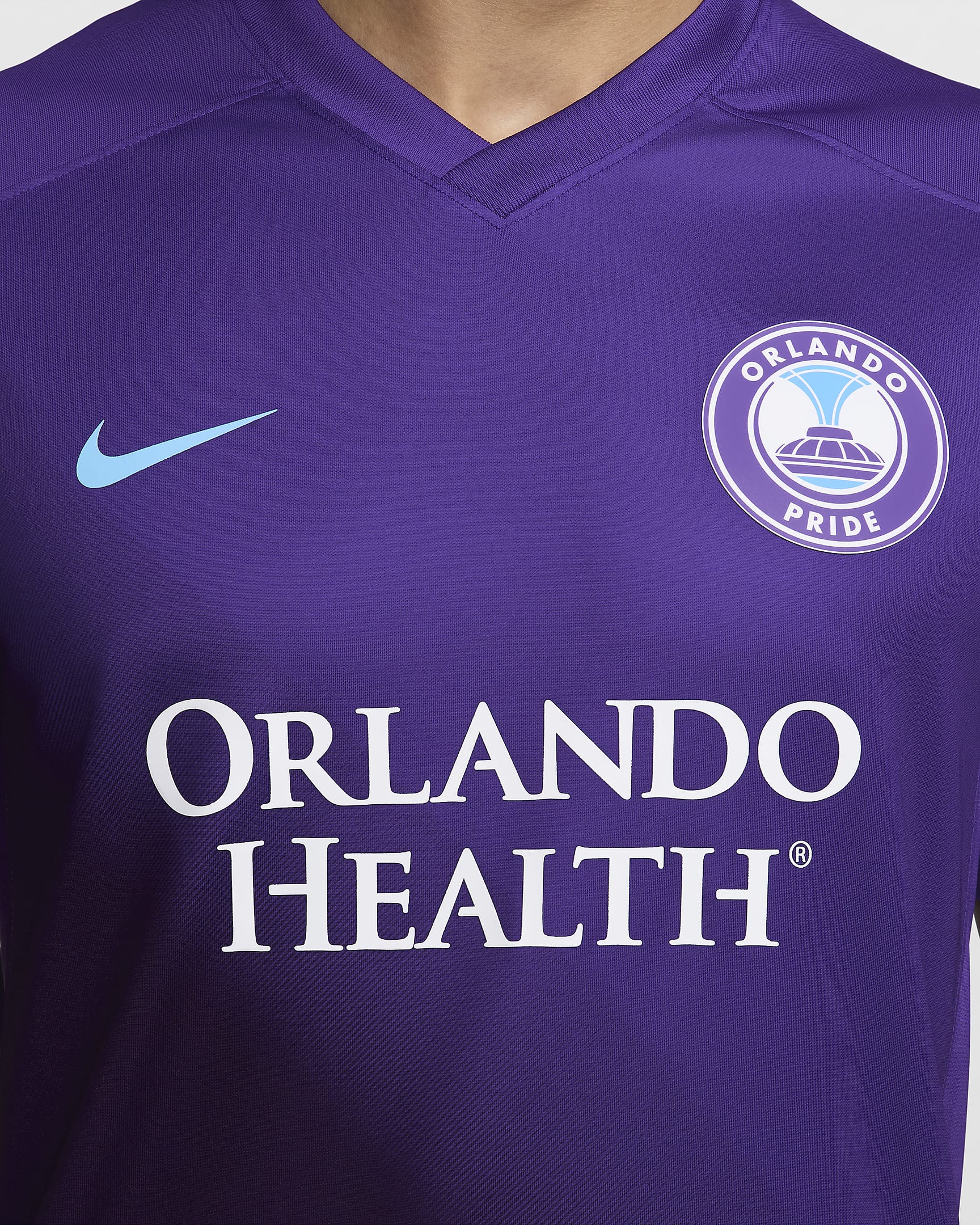 Jersey Nike Dri-FIT de la NWSL replica del Orlando Pride visitante 2024 Stadium para hombre - Morado cancha