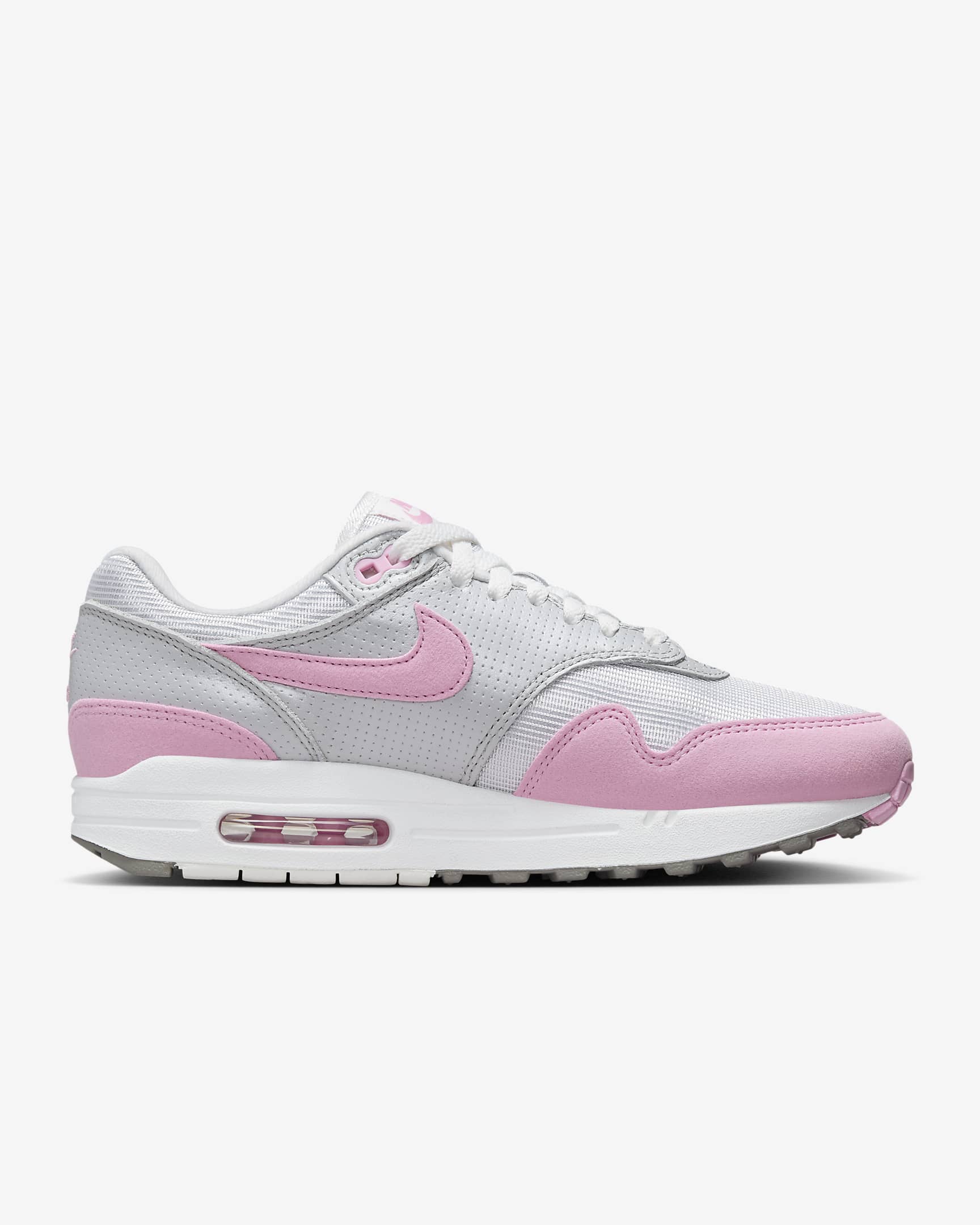 Dámské boty Nike Air Max 1 '87 - Metallic Platinum/Flat Pewter/Summit White/Pink Rise