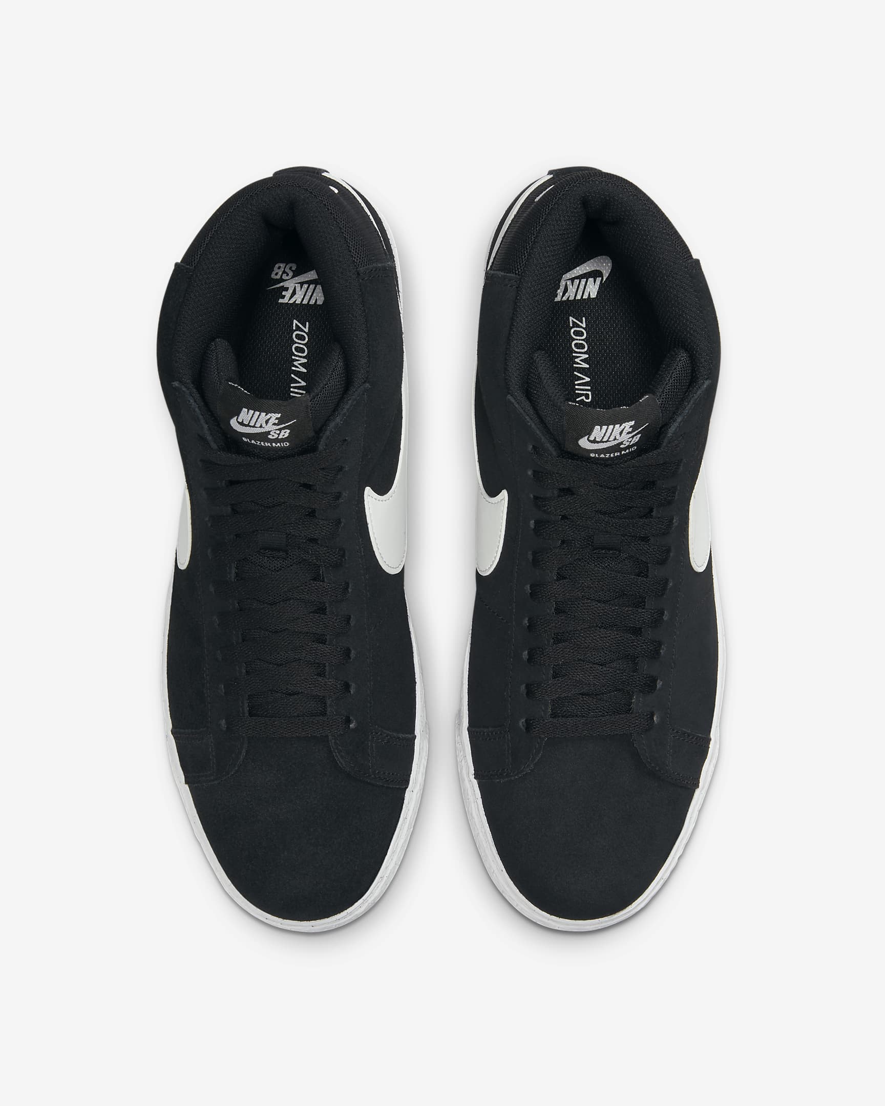 Nike SB Zoom Blazer Mid Skate Shoes - Black/White/White/White