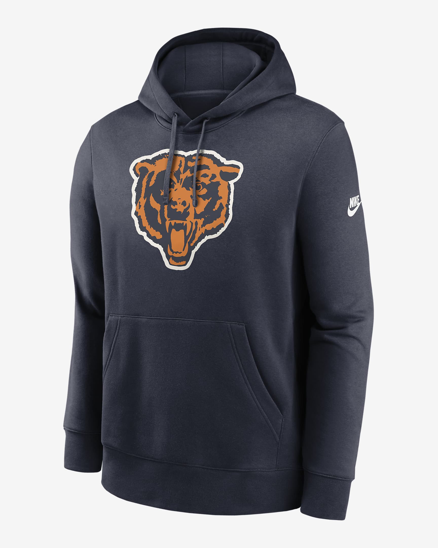 Chicago Bears Rewind Club Logo Men’s Nike NFL Pullover Hoodie - Marine