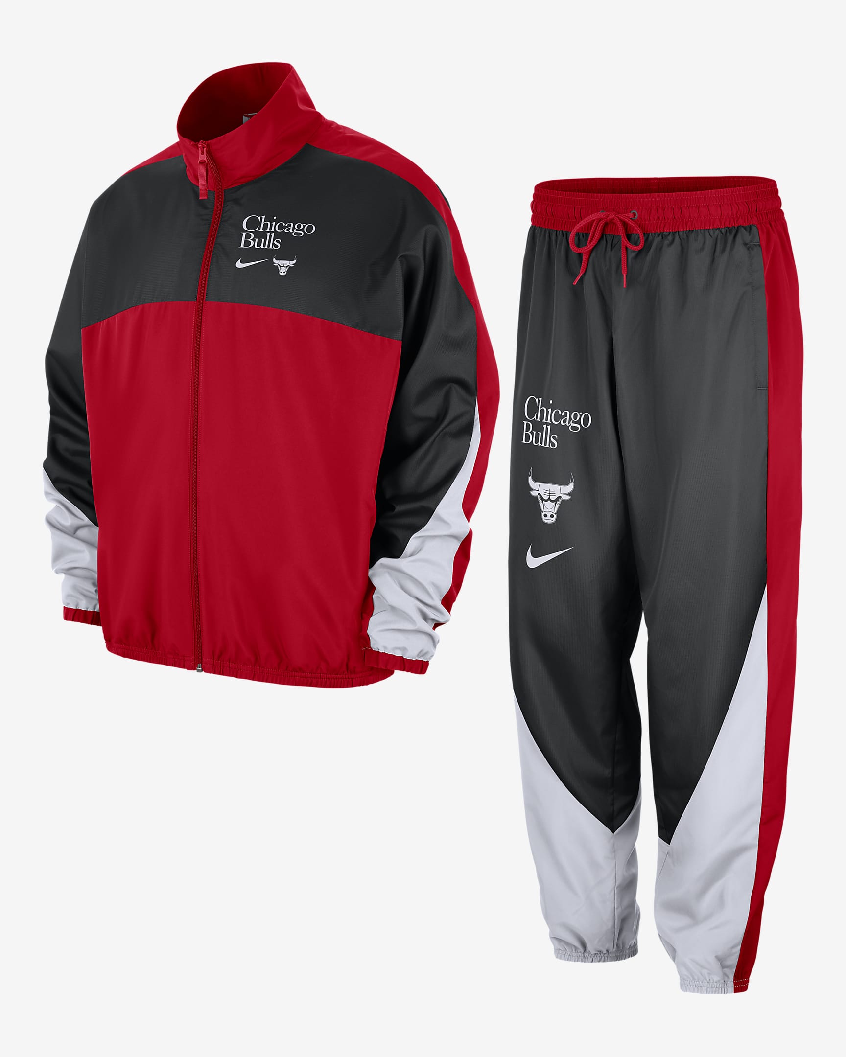 Chicago Bulls Starting 5 Courtside Men's Nike NBA Graphic Tracksuit - University Red/Black/White