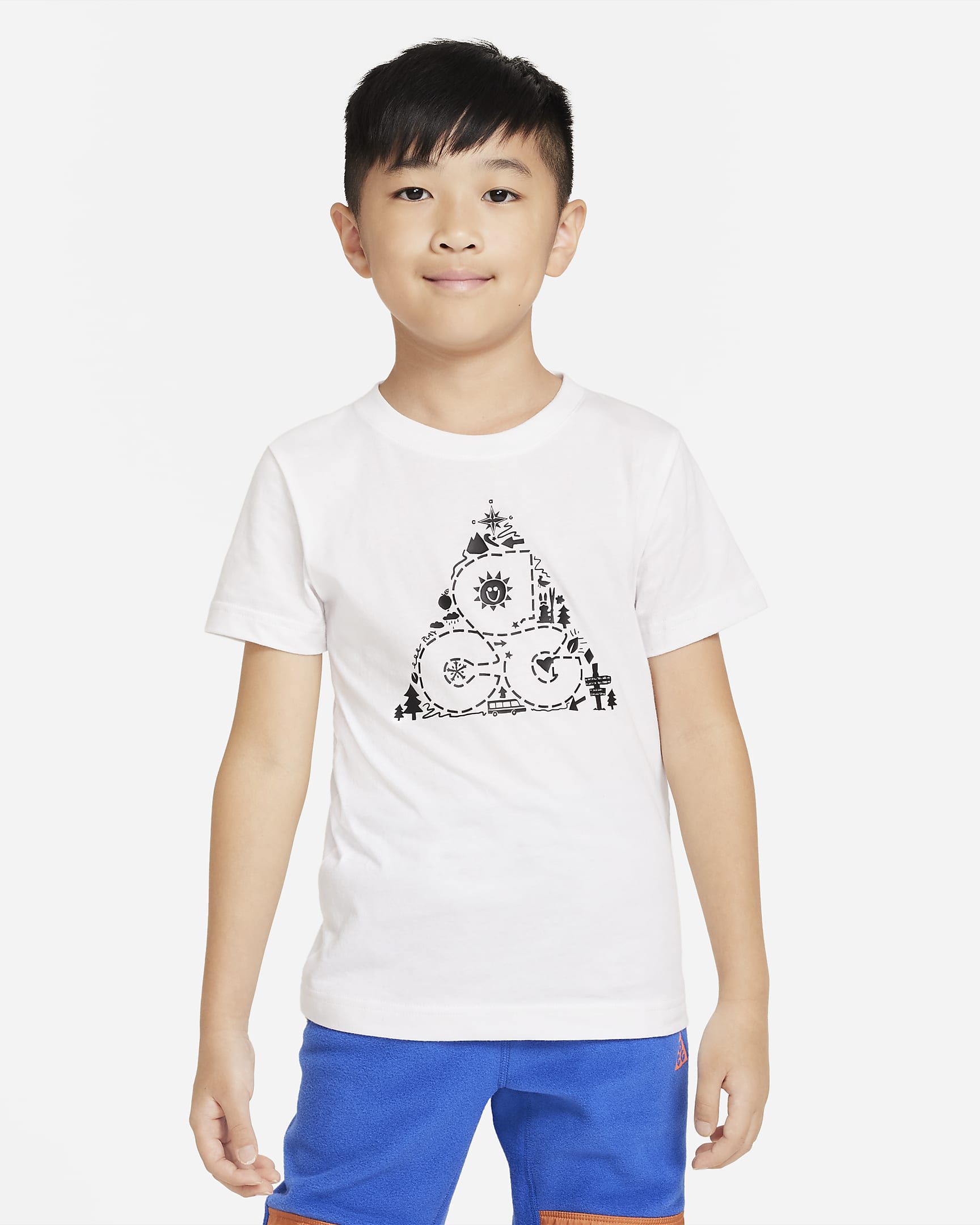 Playera ACG para niños talla pequeña Nike - Blanco