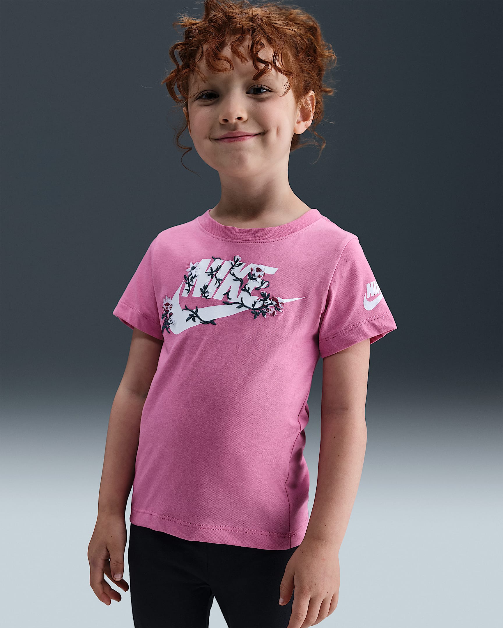 Nike Little Kids' Floral Futura T-Shirt - Magic Flamingo