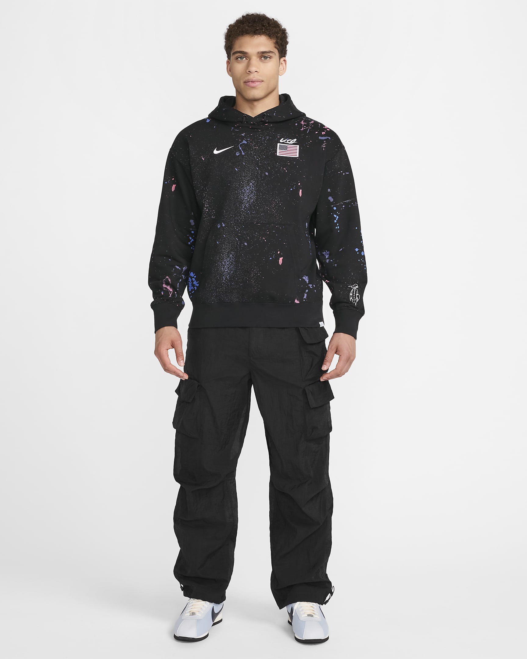 USA Solo Men's Nike Dri-FIT ADV Breaking Pullover Hoodie - Black/White