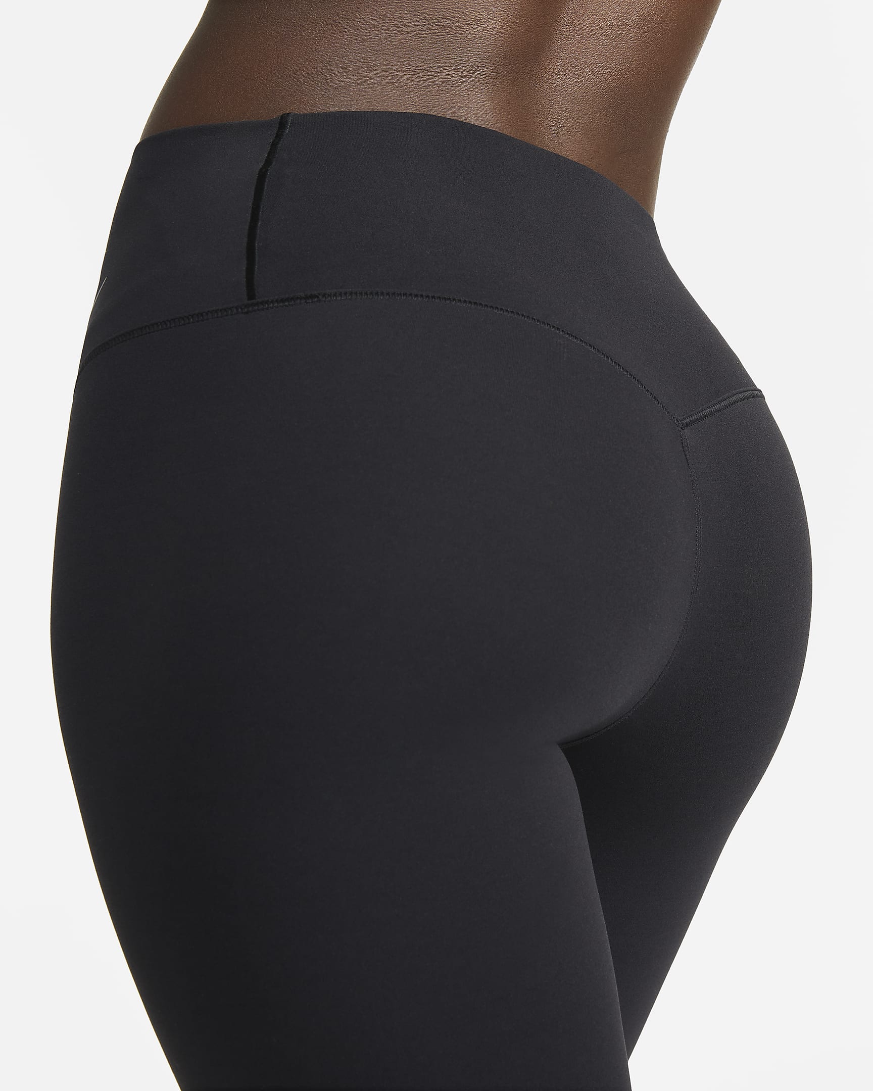 Nike Zenvy Pantalón corto de talle medio y sujeción ligera de 20 cm de ciclismo - Mujer - Negro/Negro