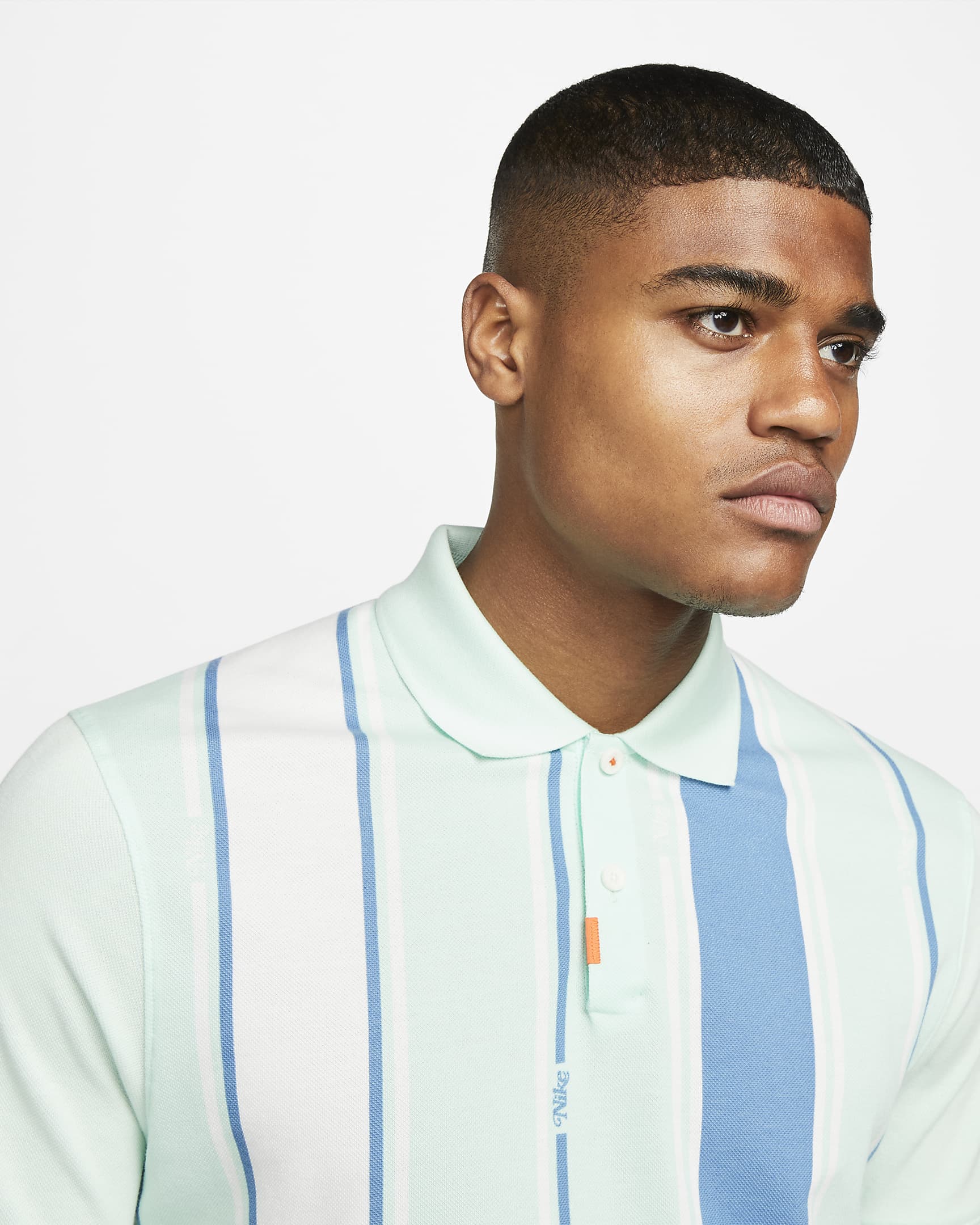 The Nike Polo Men's Striped Polo - Mint Foam/Mint Foam