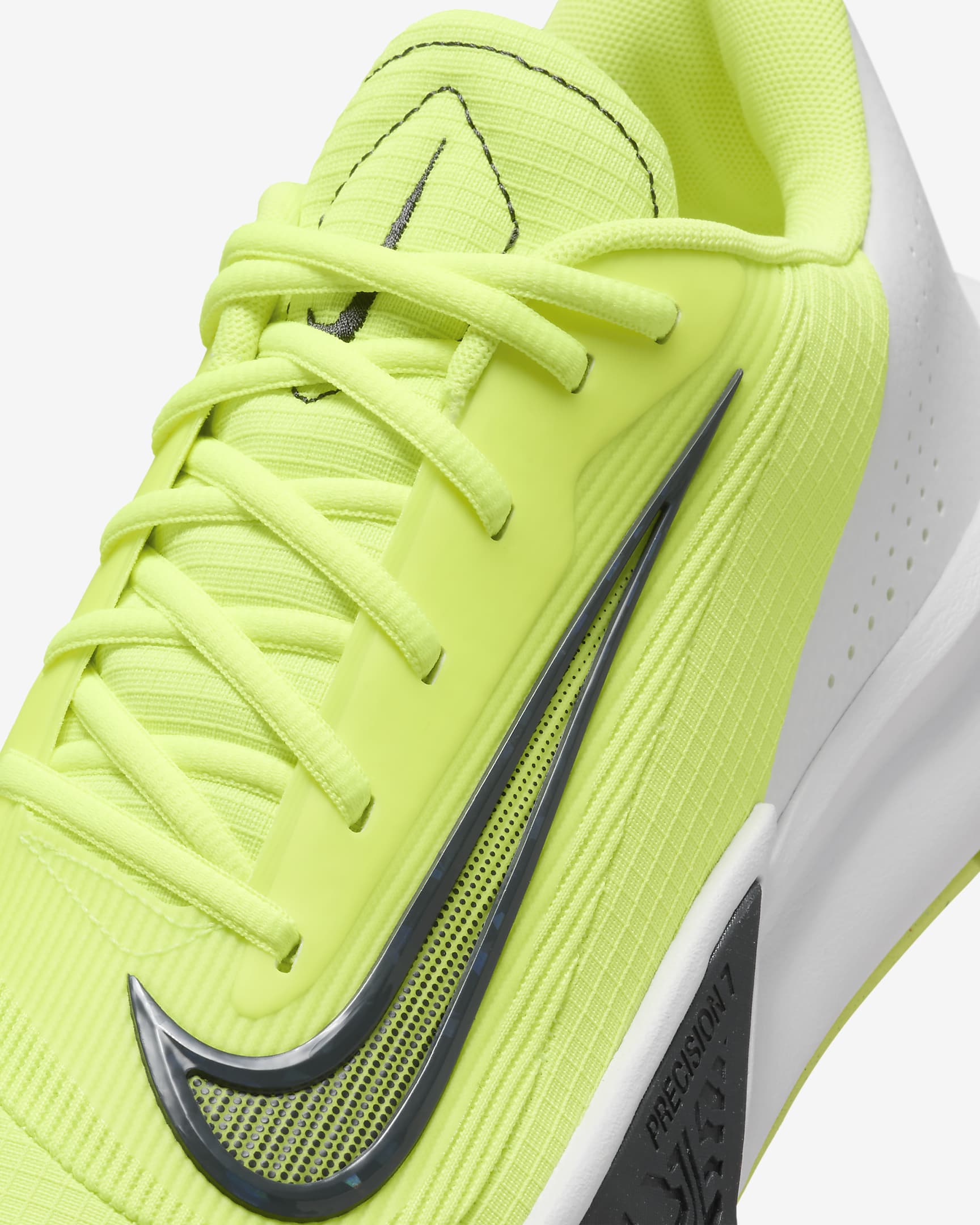 Chaussure de basket Nike Precision 7 pour homme - Volt/Summit White/Barely Volt/Dark Smoke Grey