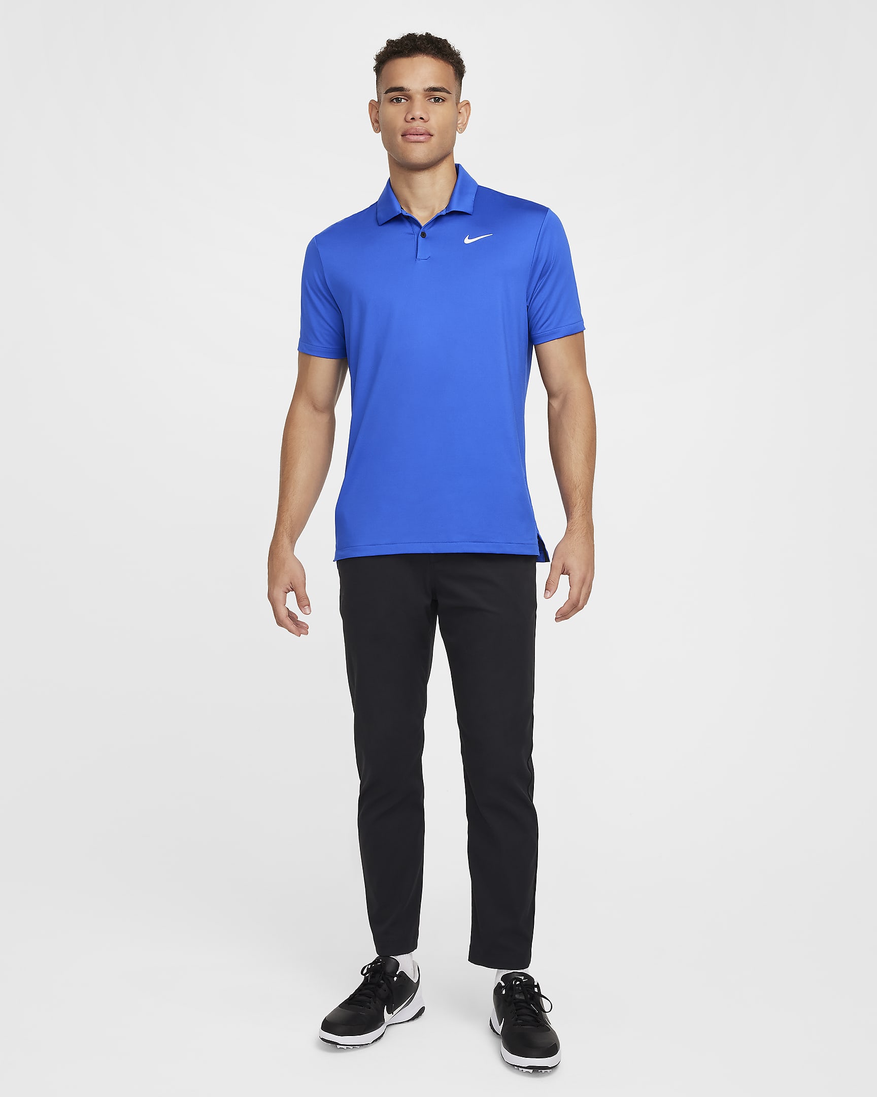 Nike Dri-FIT Tour Men's Solid Golf Polo - Hyper Royal/Black