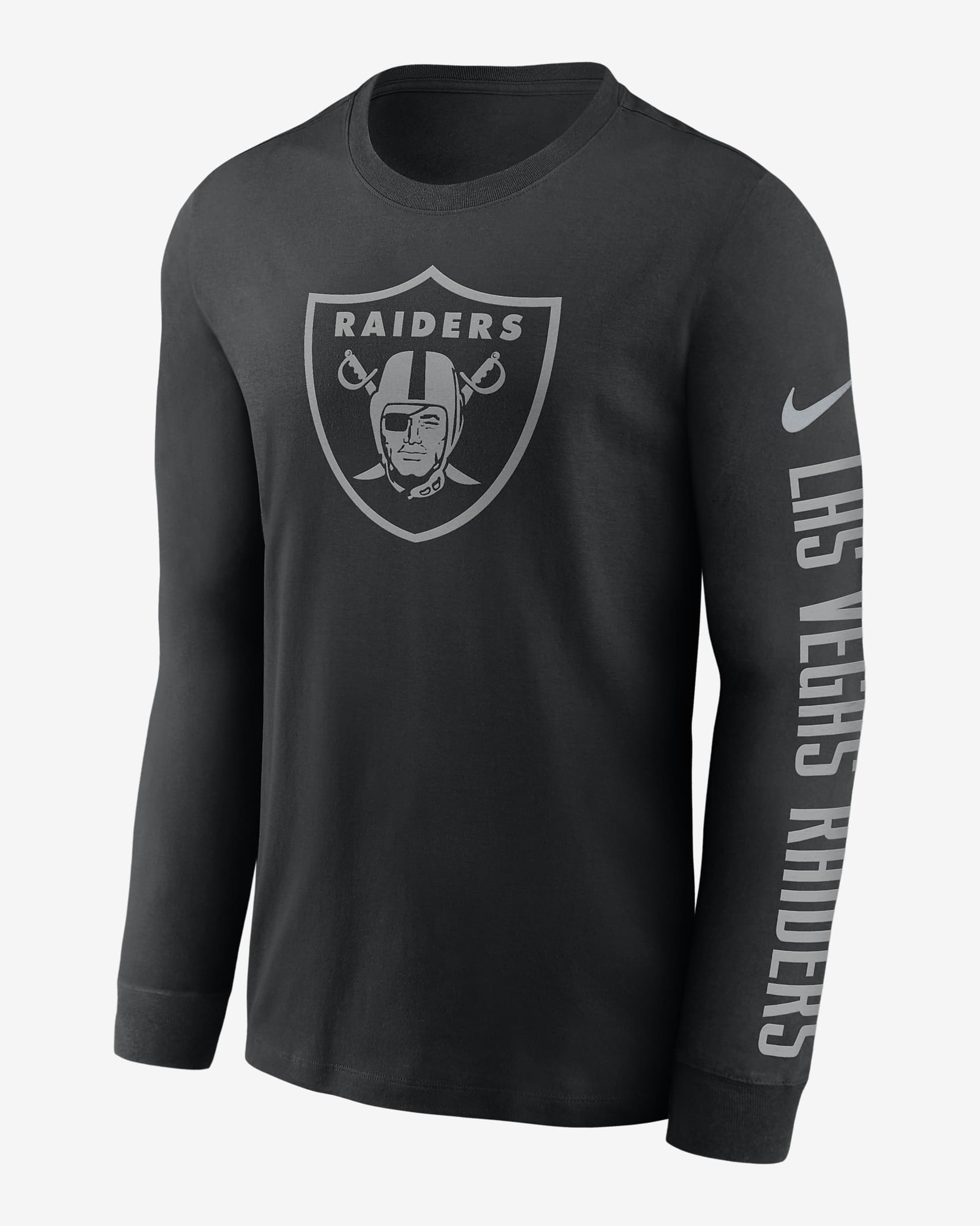 Nike RFLCTV Logo (NFL Las Vegas Raiders) Men’s Long-Sleeve T-Shirt ...