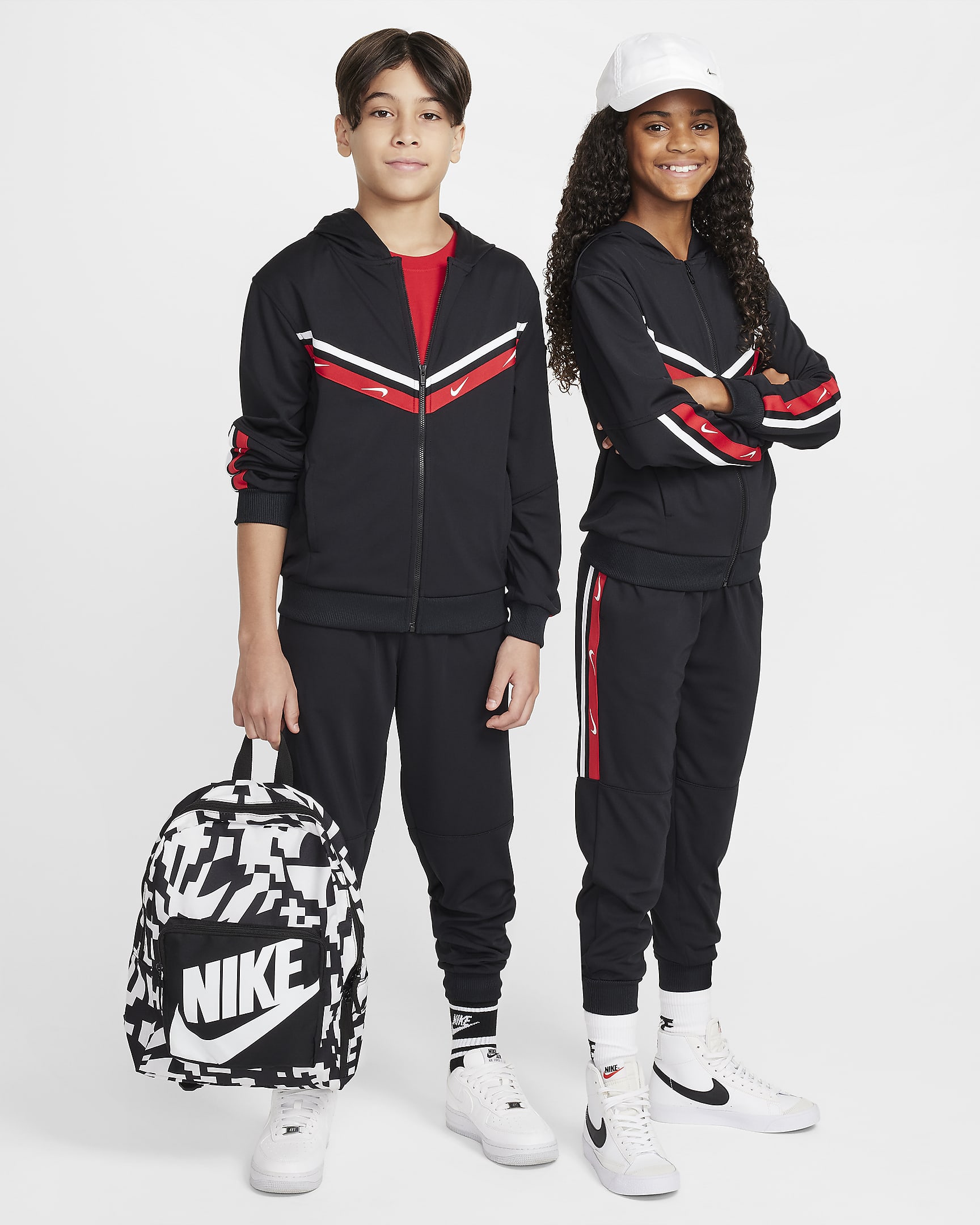 Nike Sportswear Club Big Kids' Full-Zip Knit Hoodie - Black