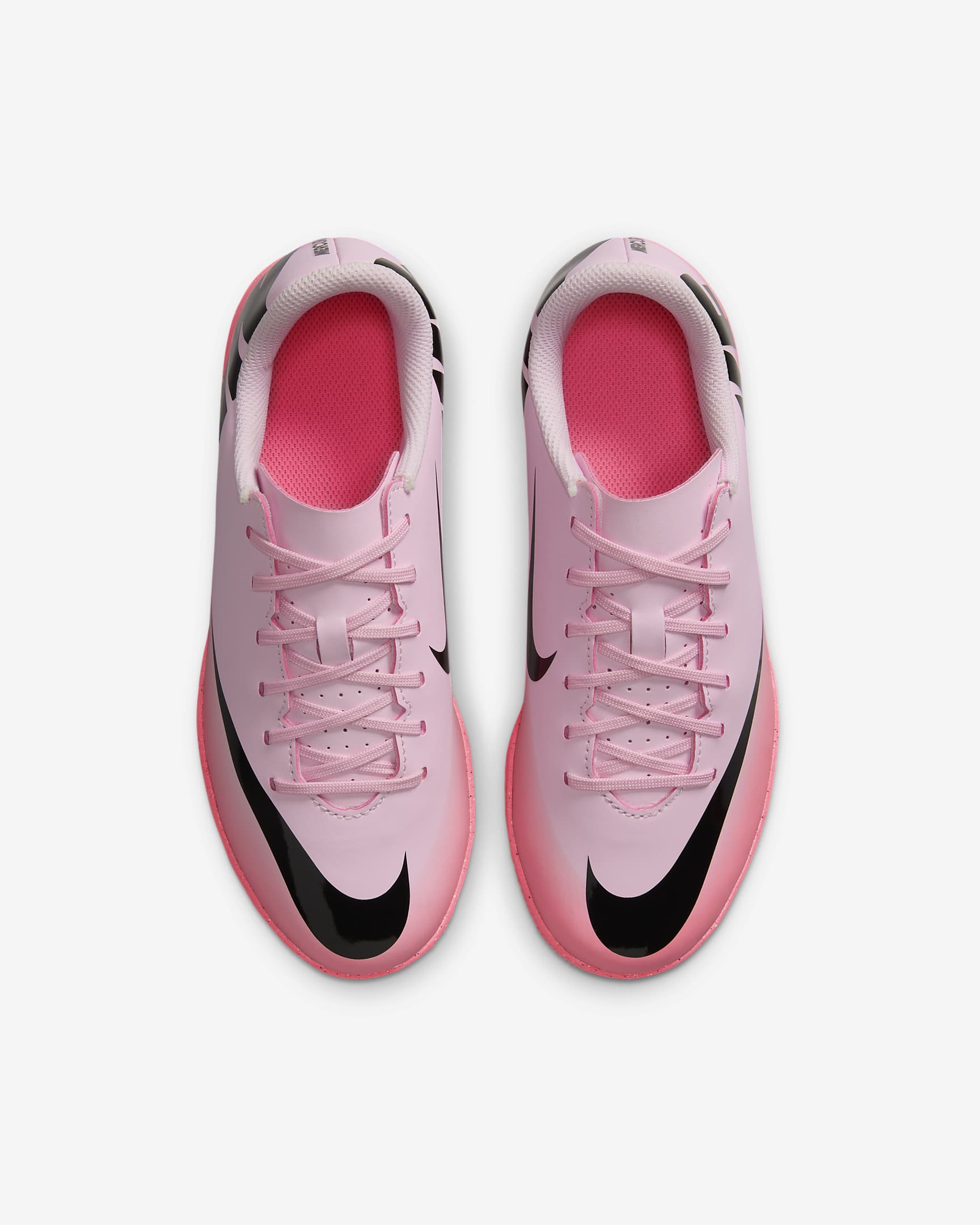 รองเท้าฟุตบอลไม่หุ้มข้อเด็กเล็ก/เด็กโต IC Nike Jr. Mercurial Vapor 15 Club - Pink Foam/ดำ