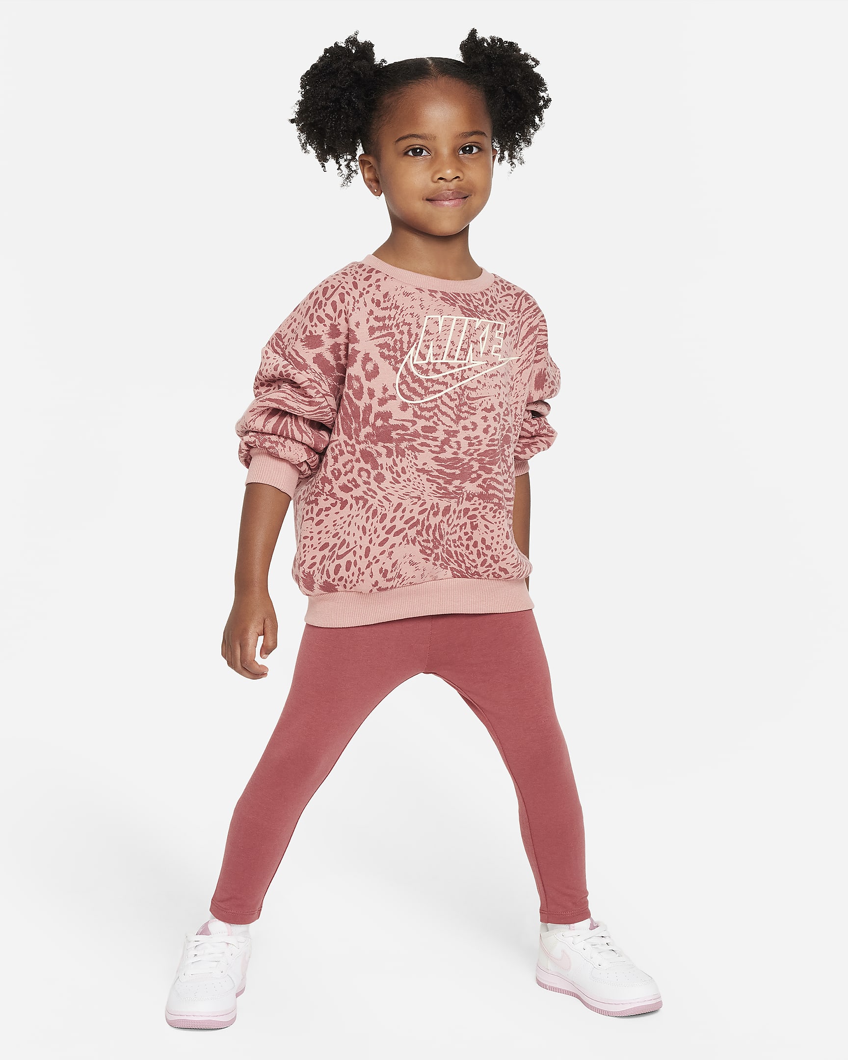 Nike "Home Swoosh Home" Crew Set Toddler 2-Piece Set - Cedar