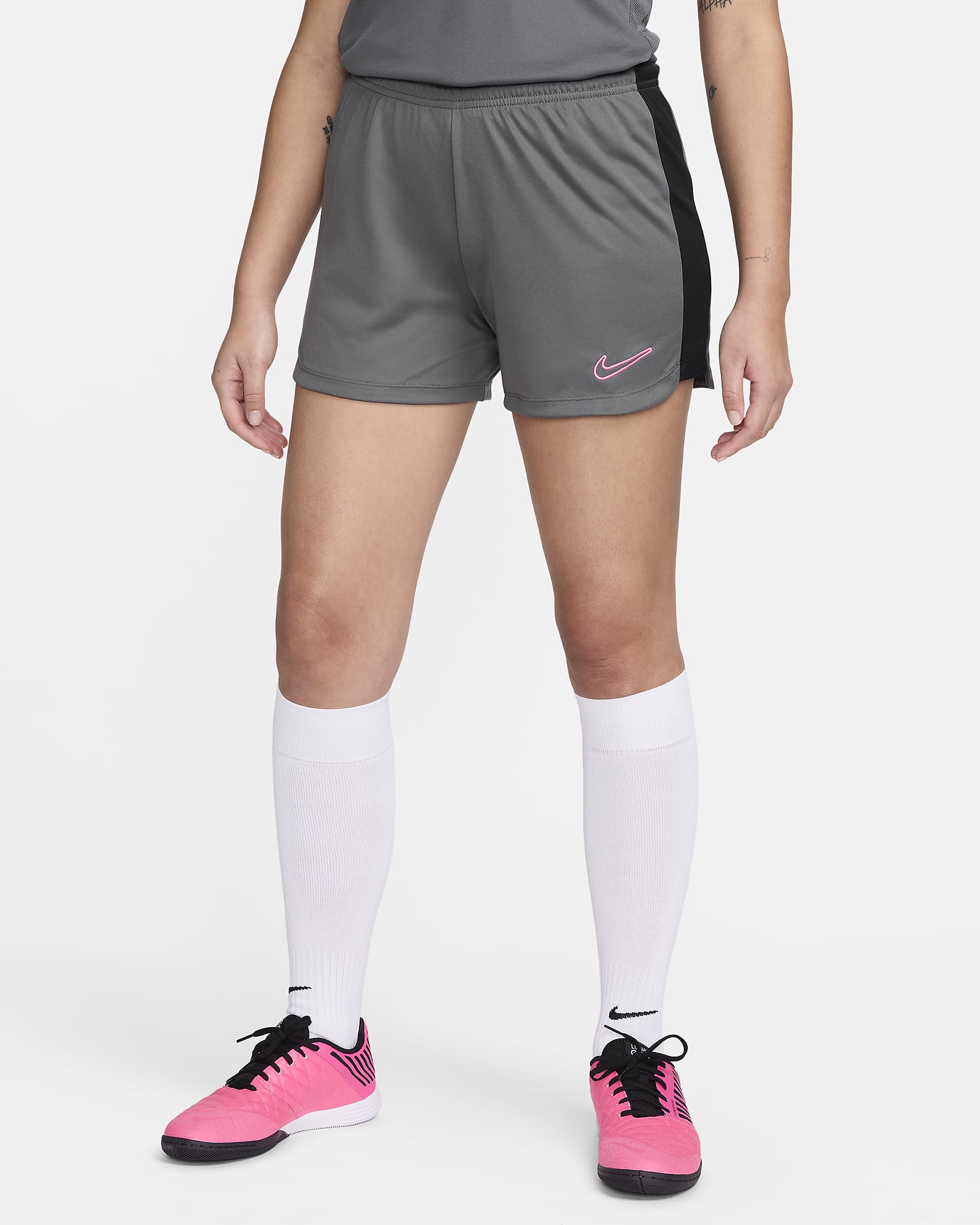 Nike Dri-FIT Academy 23 Women's Football Shorts - Iron Grey/Black/Sunset Pulse