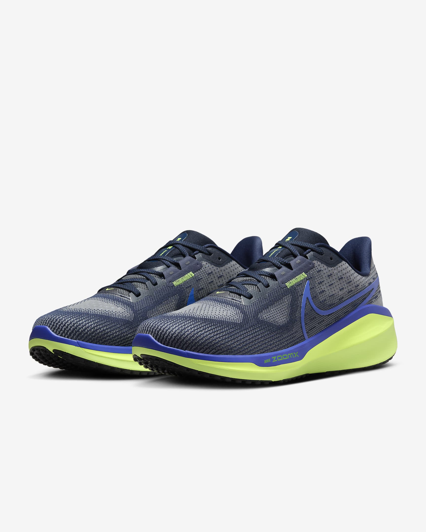 Sapatilhas de running para estrada Nike Vomero 17 para homem - Midnight Navy/Dark Obsidian/Volt/Azul Astronomy